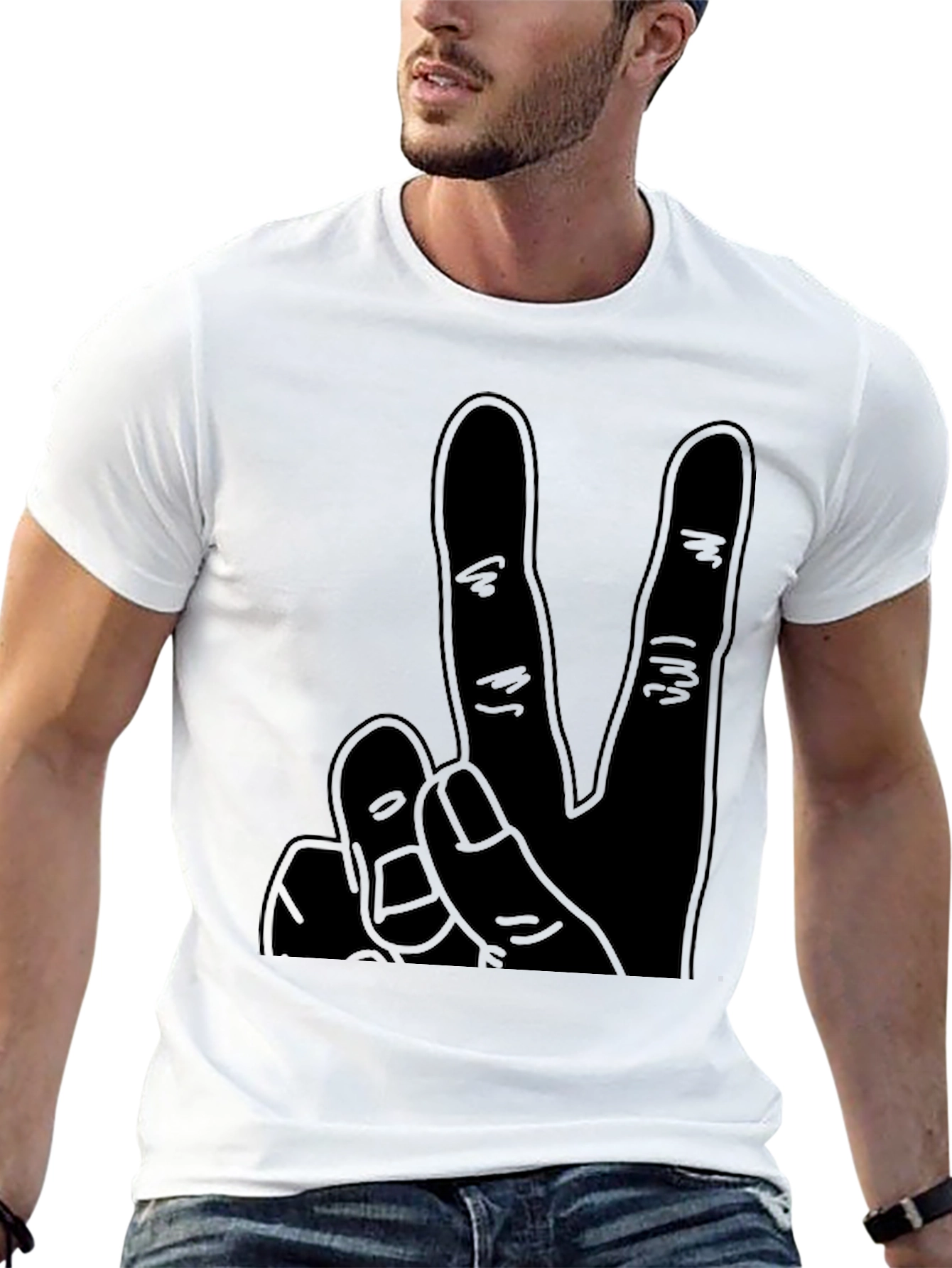 Black Peace Sign T-Shirt: Classic Comfort