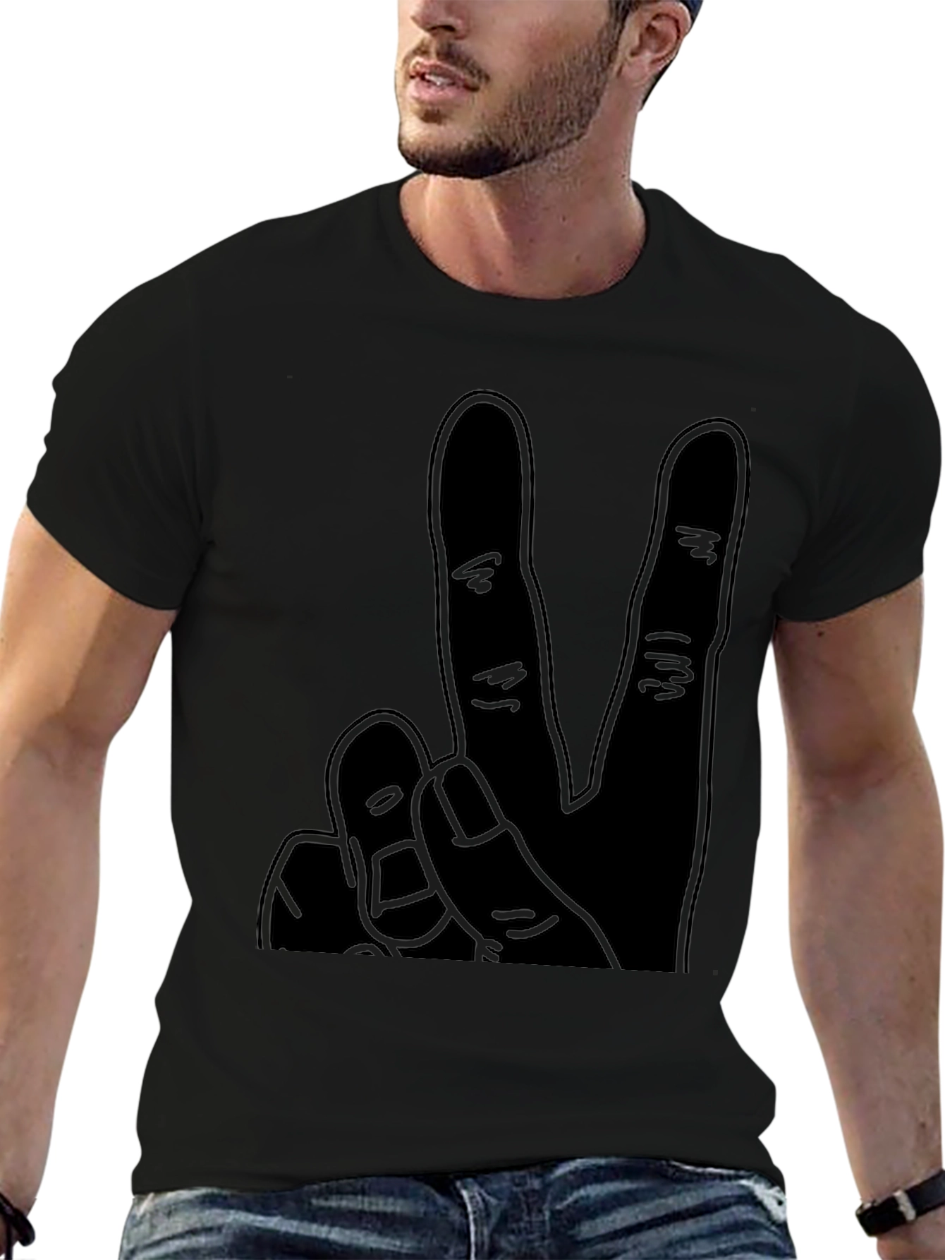 Black Peace Sign T-Shirt: Classic Comfort