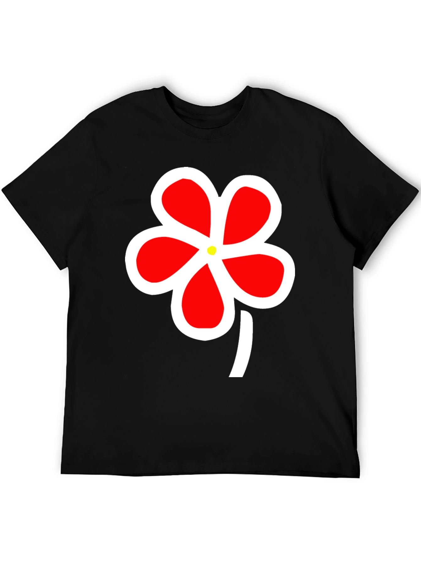 Bold Floral Graphic Tee - Black