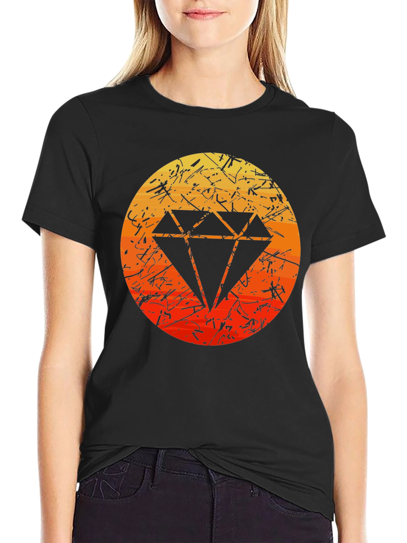 Black Diamond Graphic Tee - Modern Style
