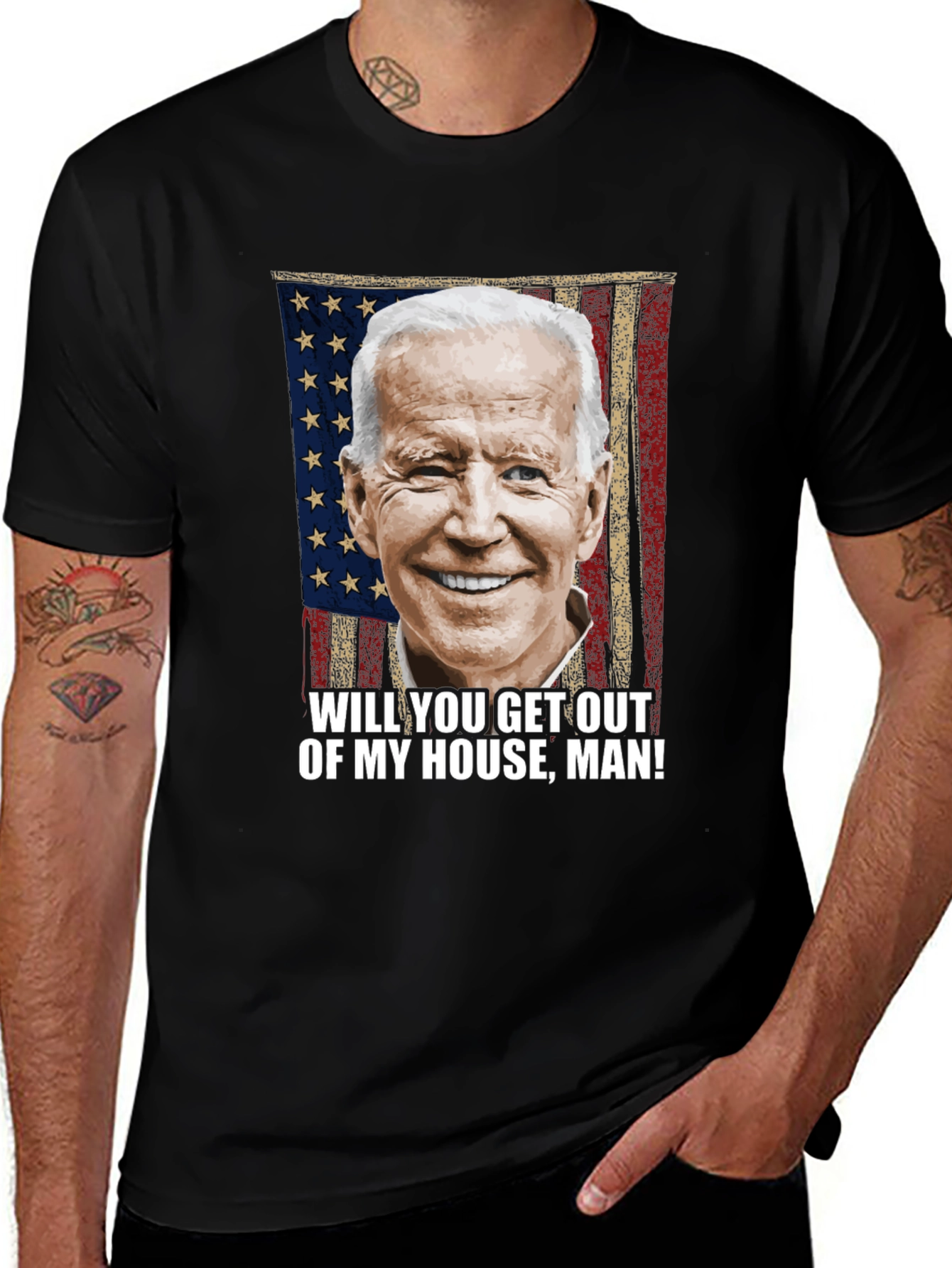 Biden Get Out Of My House Man! Graphic Tee