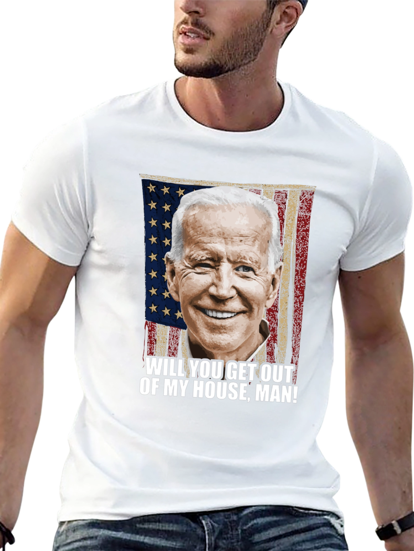 Biden Get Out Of My House Man! Graphic Tee