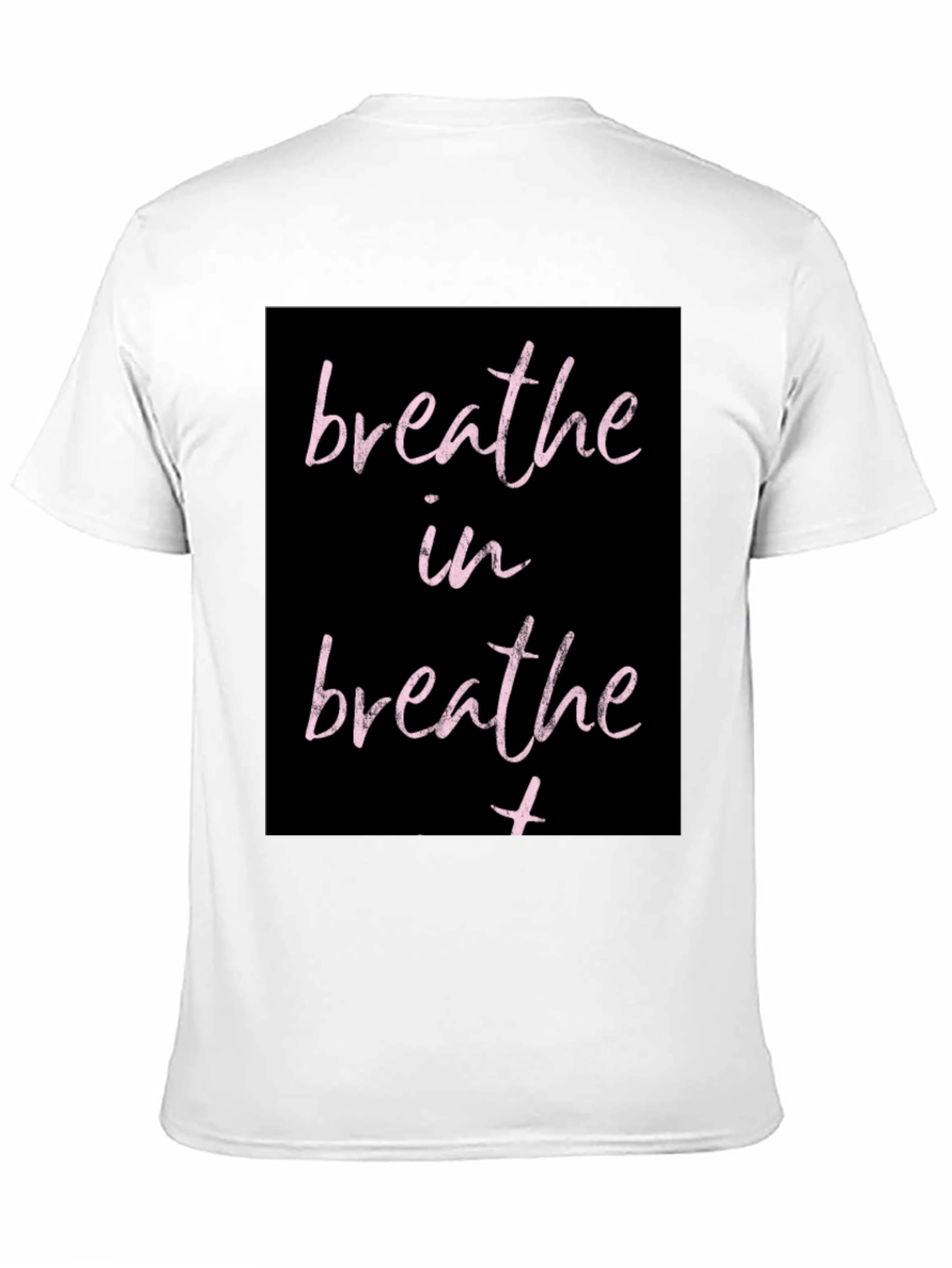 Breathe In Graphic Print Black T-Shirt