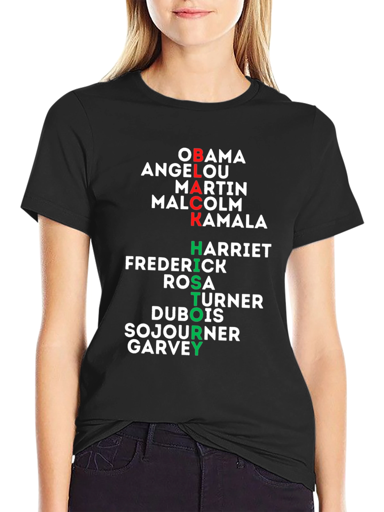 Black History T-Shirt -  Obama Martin Kamala Harriet