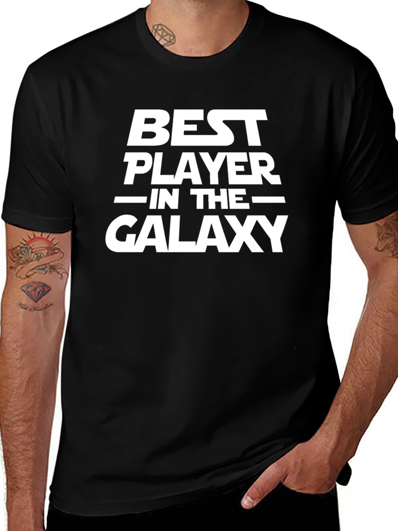 Best Player in the Galaxy Black Graphic T-Shirt