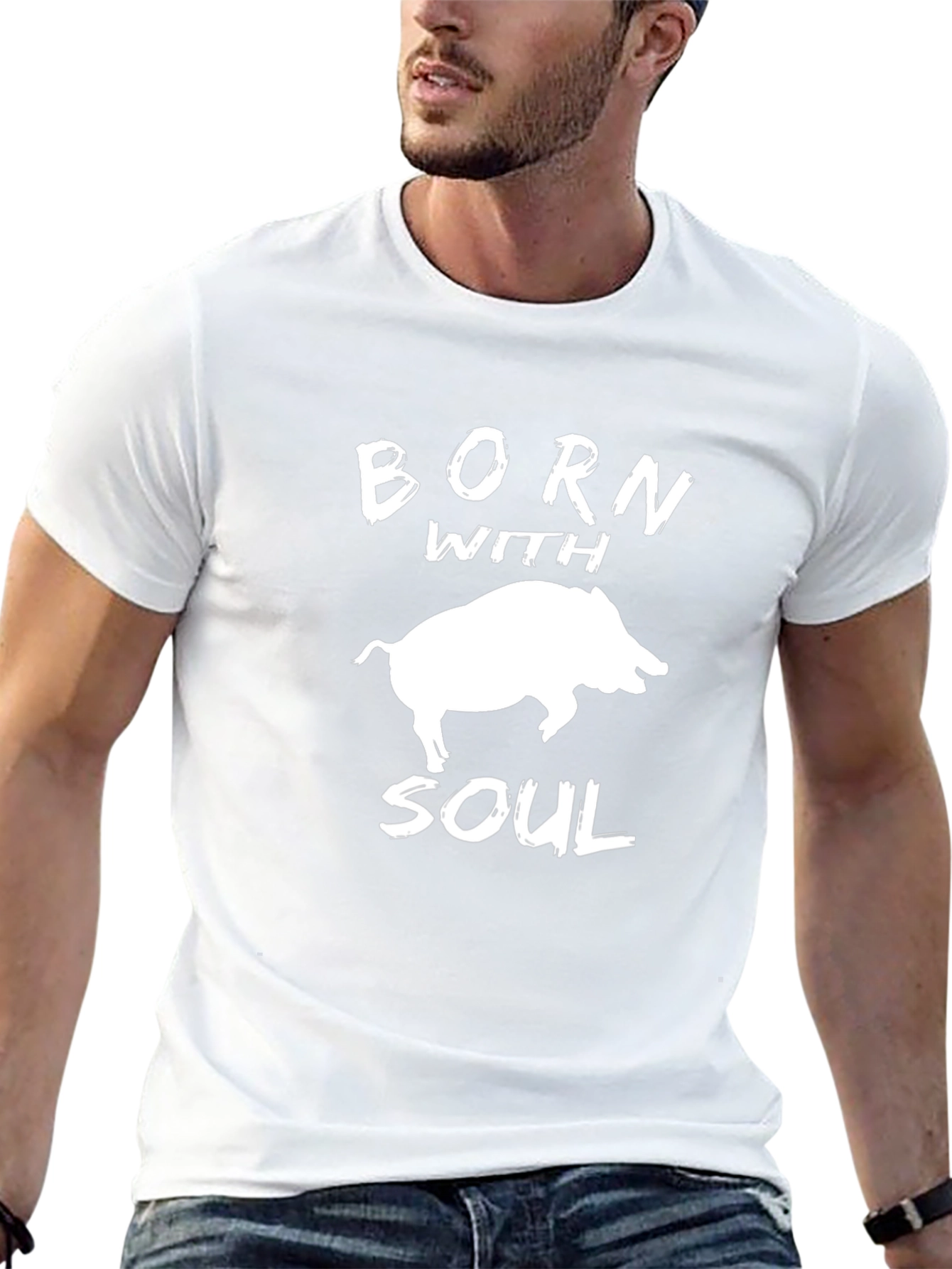 Born With Soul Pig Graphic Tee