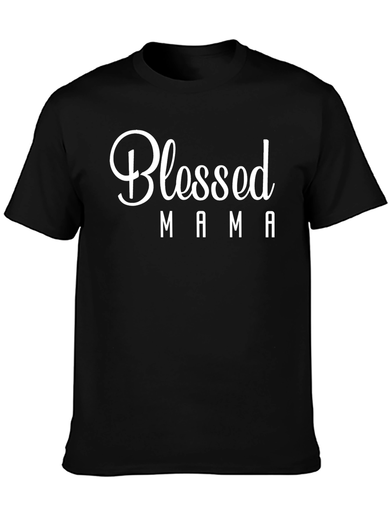 Blessed Mama Graphic T-Shirt - Black