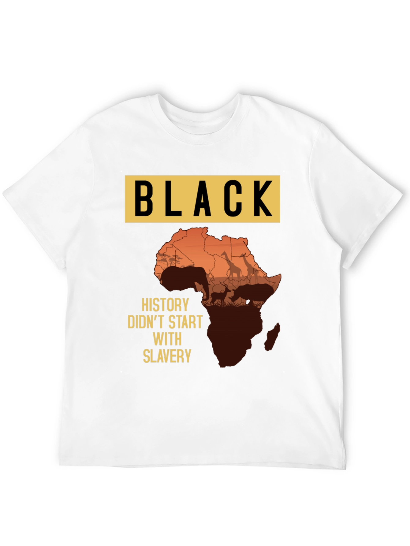 Black History T-Shirt - Africa Map Design