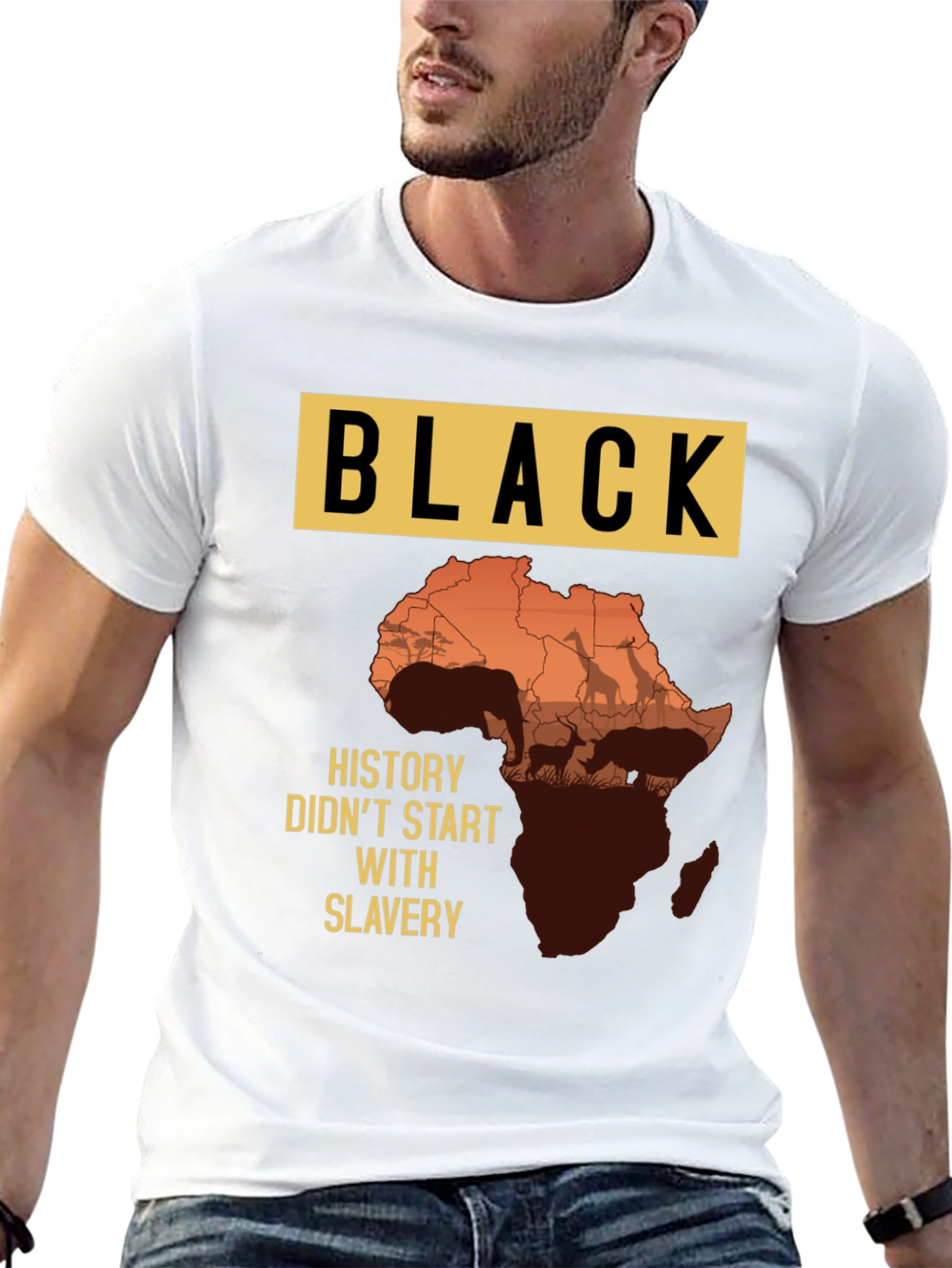 Black History T-Shirt - Africa Map Design