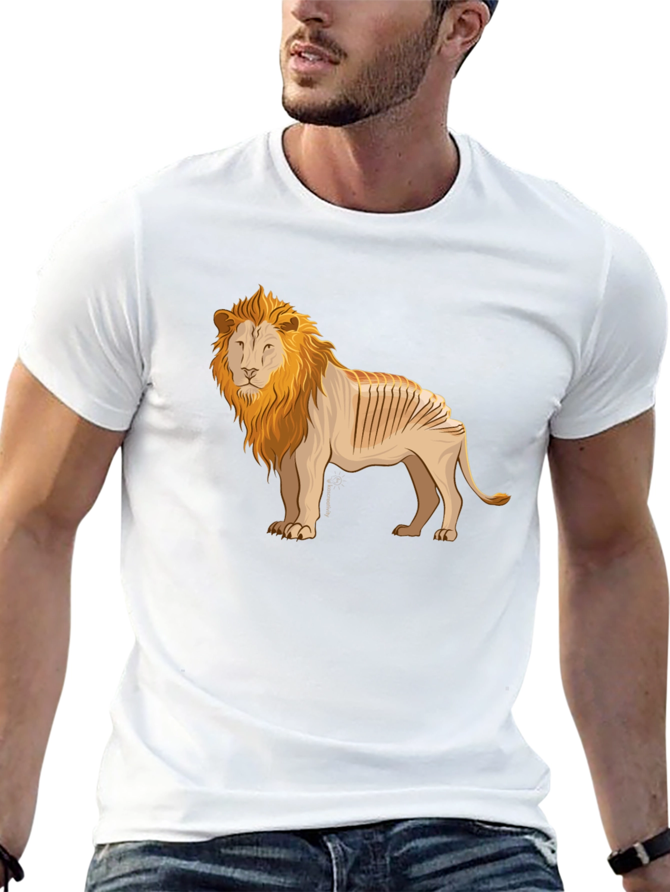 Bread Lion Graphic Tee - Black Cotton T-Shirt