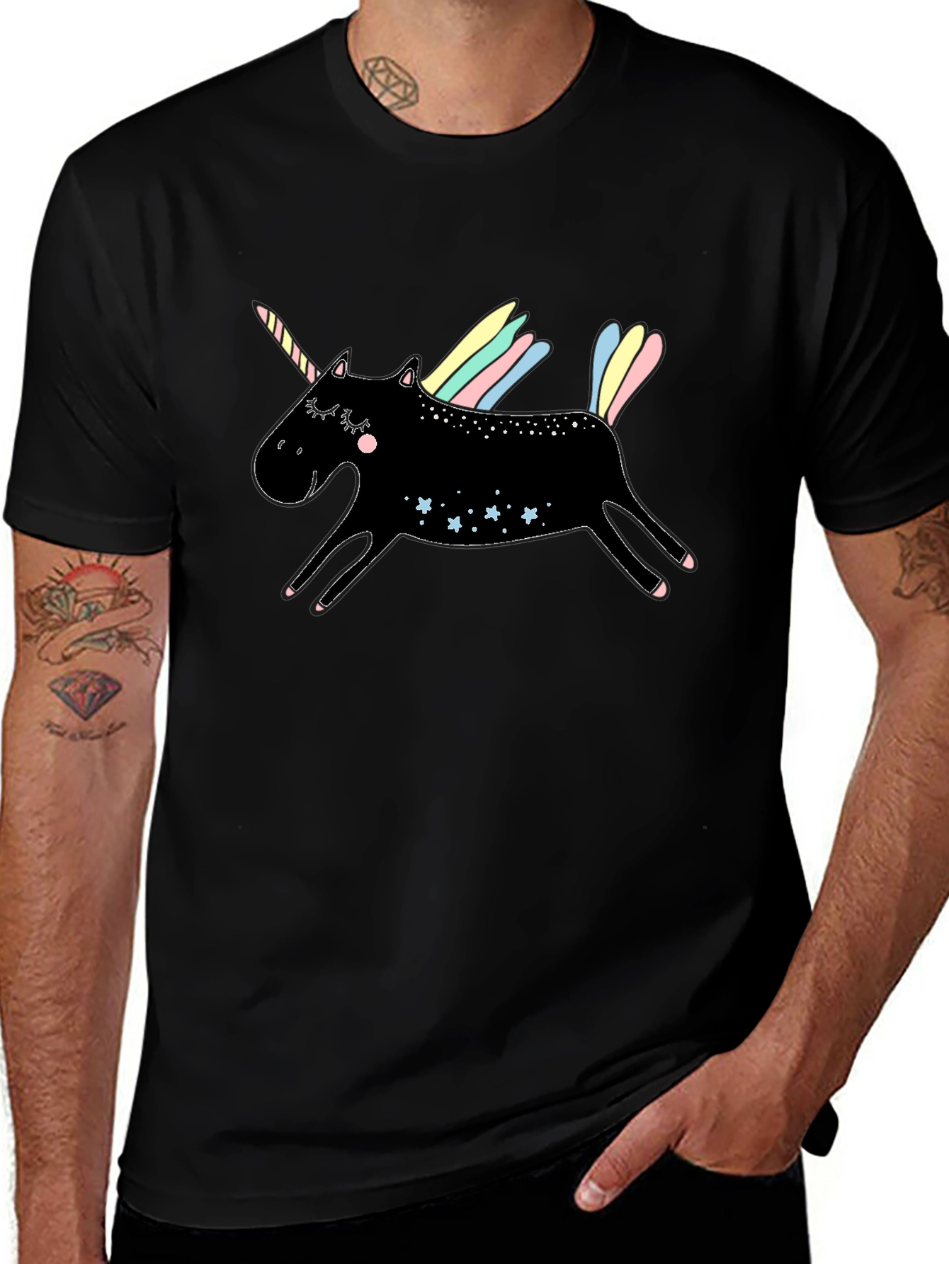 Black Unicorn Graphic T-Shirt
