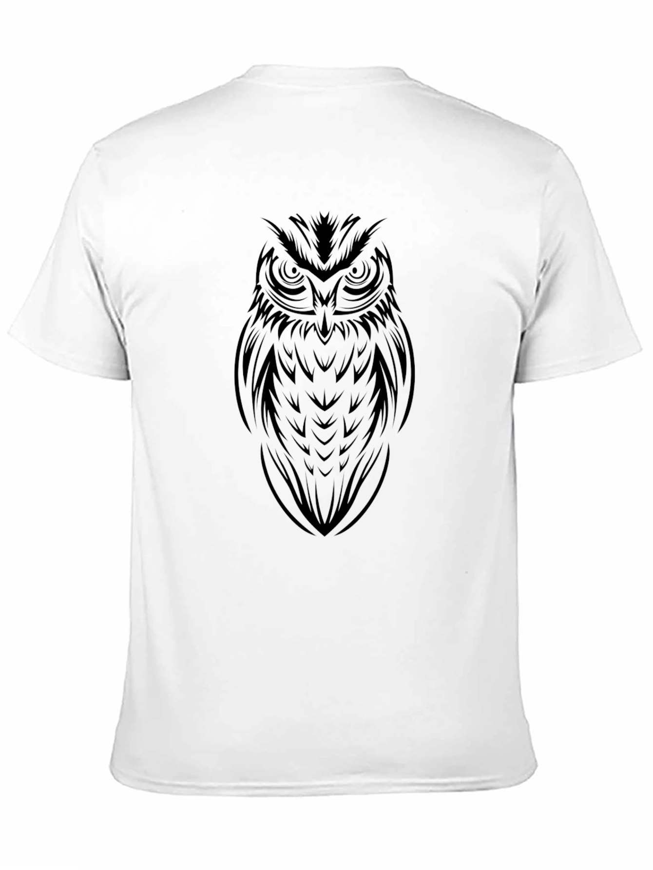 Black Owl Graphic Tee - Mens Casual T-Shirt