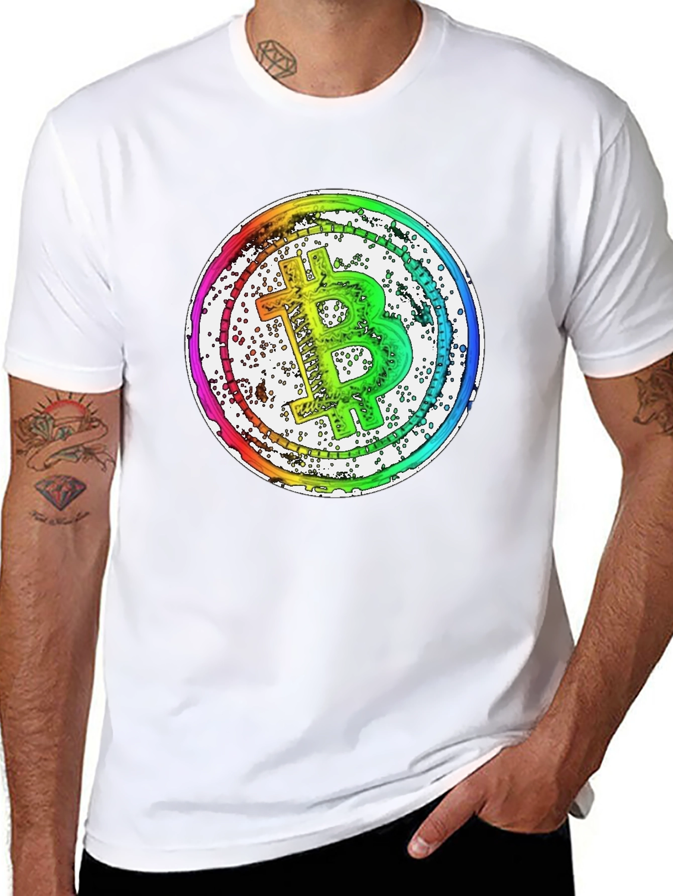 Bitcoin Rainbow Graphic T-Shirt
