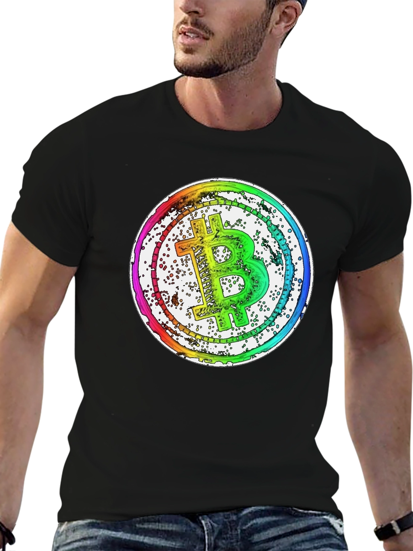 Bitcoin Rainbow Graphic T-Shirt