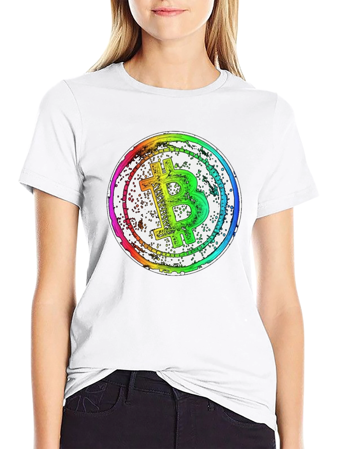 Bitcoin Rainbow Graphic T-Shirt