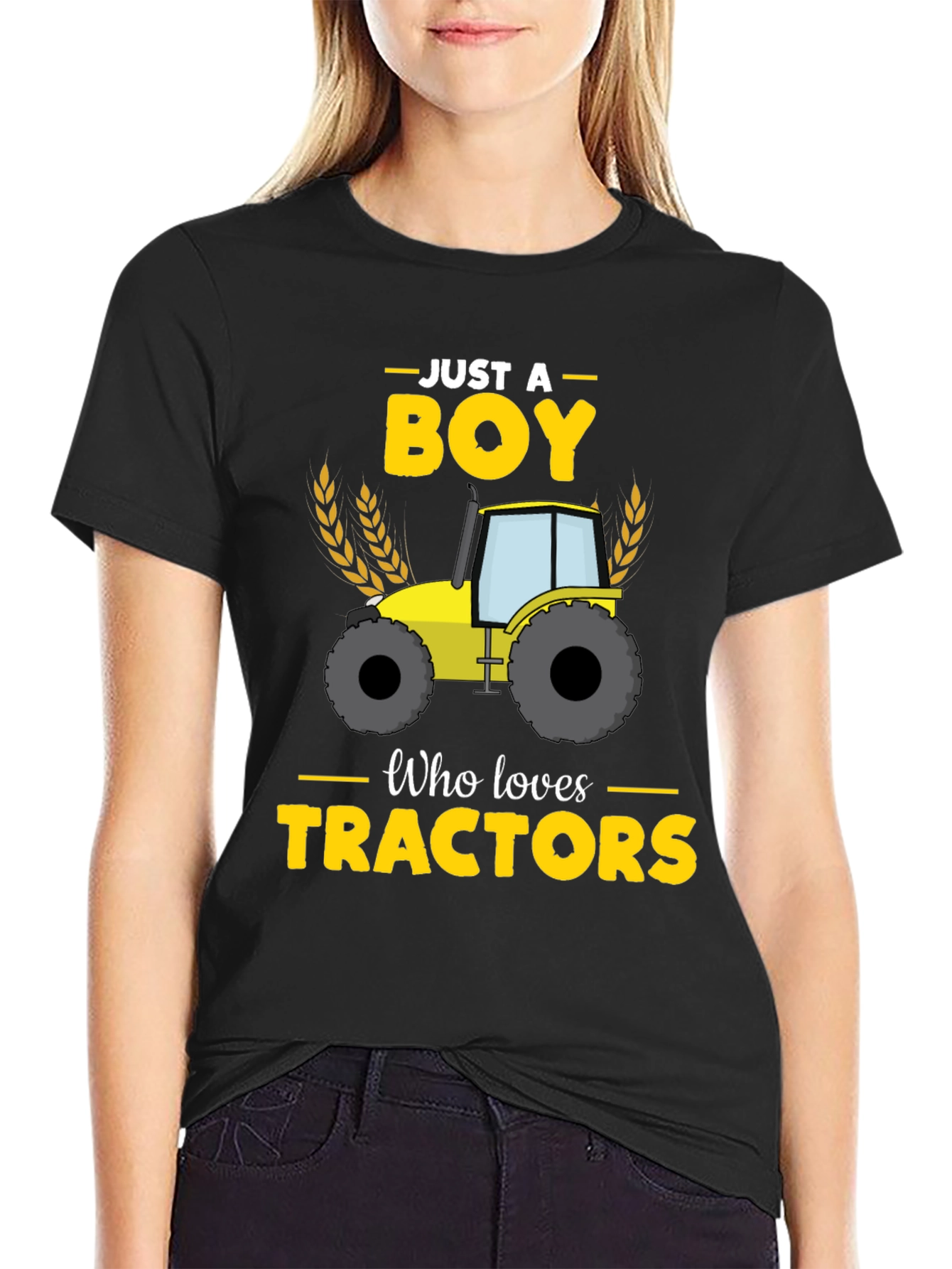 Boy Who Loves Tractors Graphic Tee