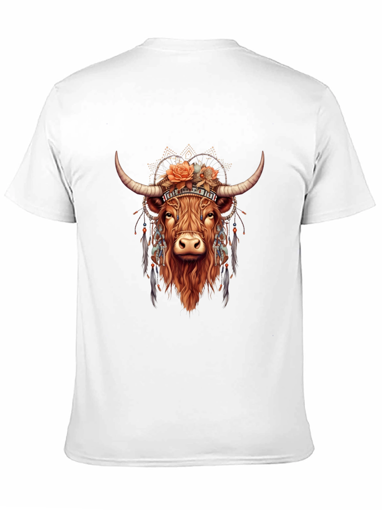 Boho Bull Graphic T-Shirt - Mens Black Tee