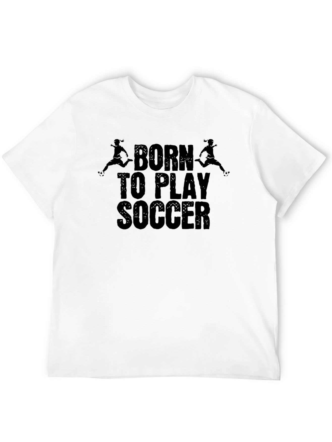 Born to Play Soccer Black Graphic Tee
