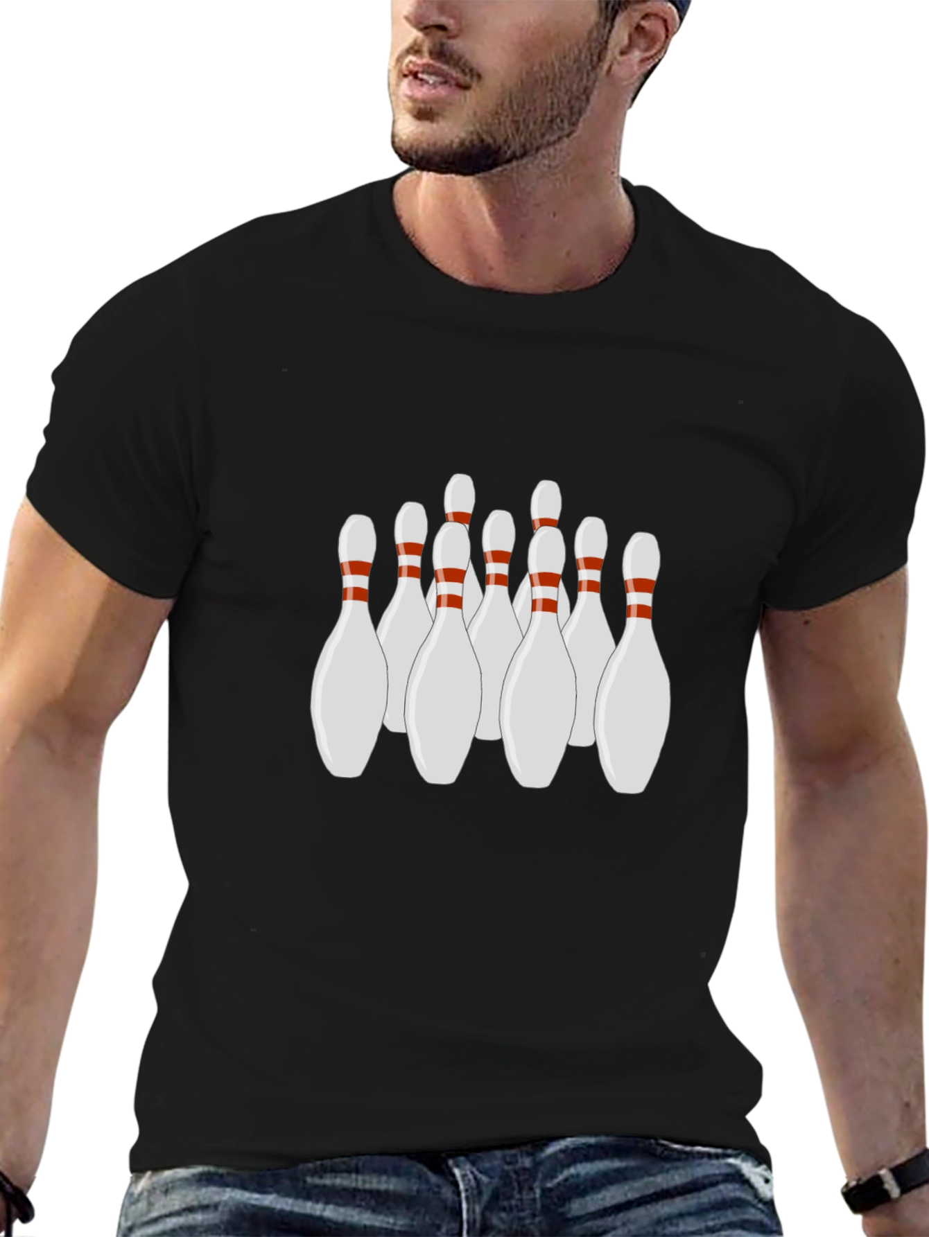 Bowling Pins Graphic T-Shirt - Strike Style!