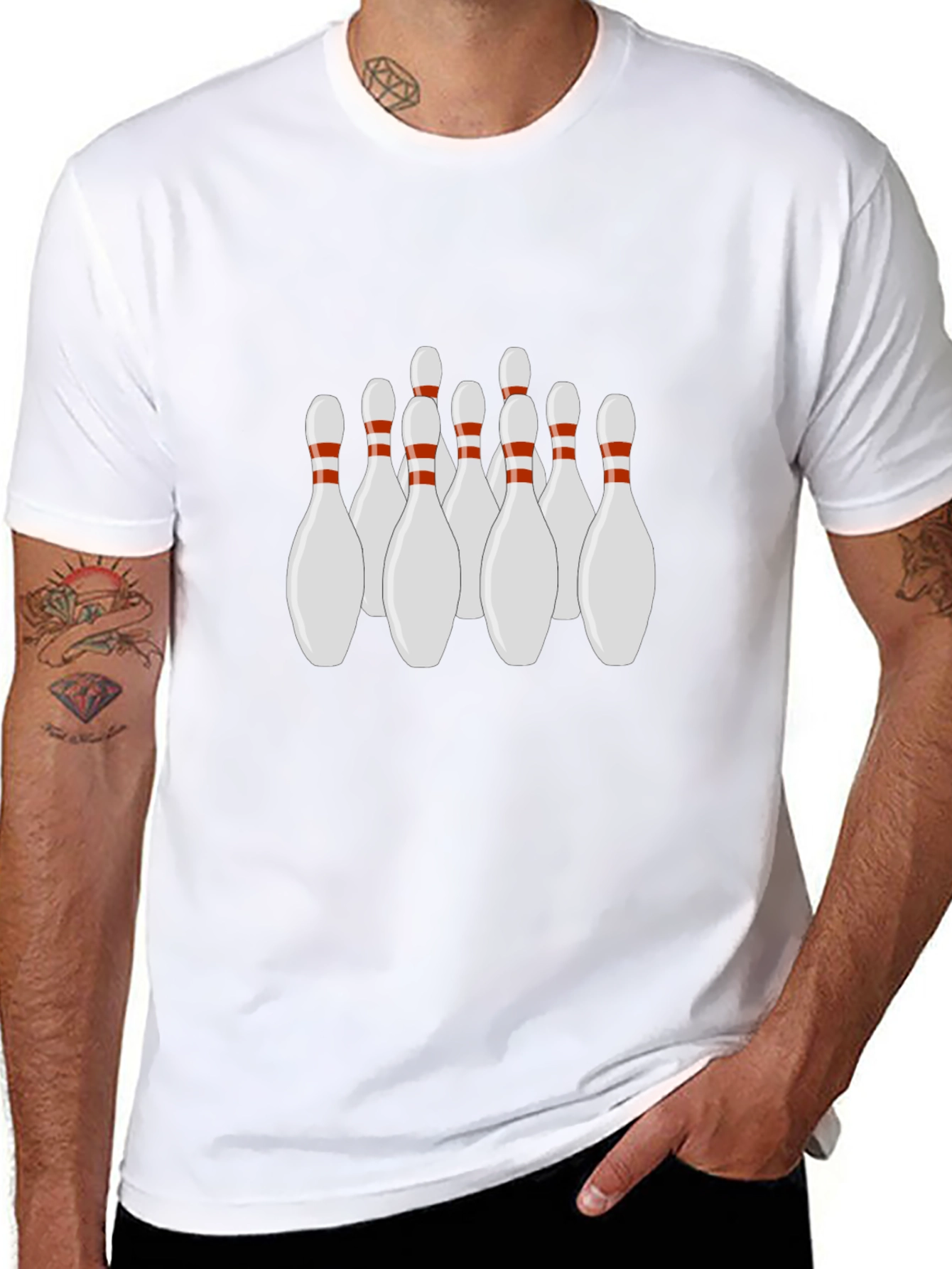 Bowling Pins Graphic T-Shirt - Strike Style!
