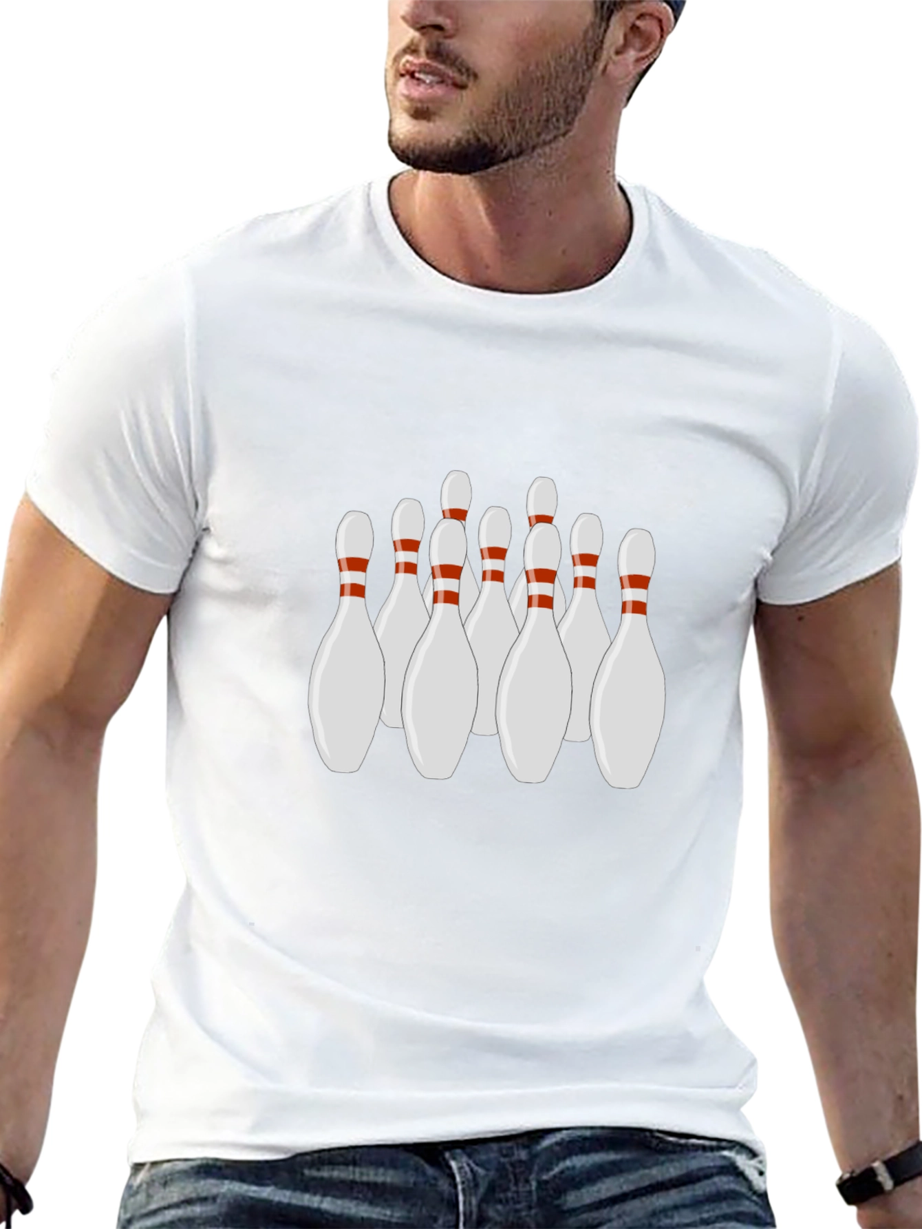 Bowling Pins Graphic T-Shirt - Strike Style!