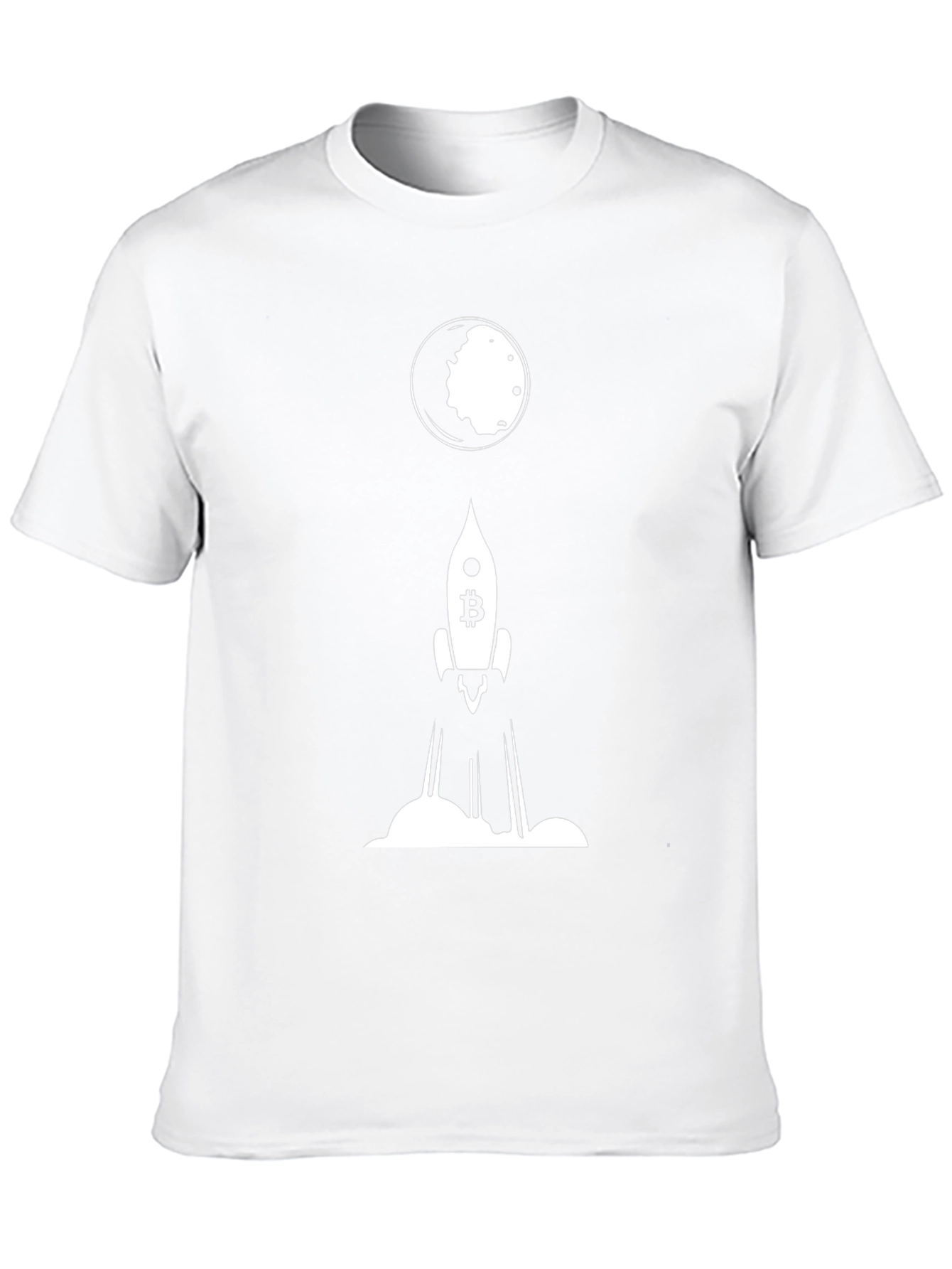 Bitcoin Rocket to the Moon Black T-Shirt