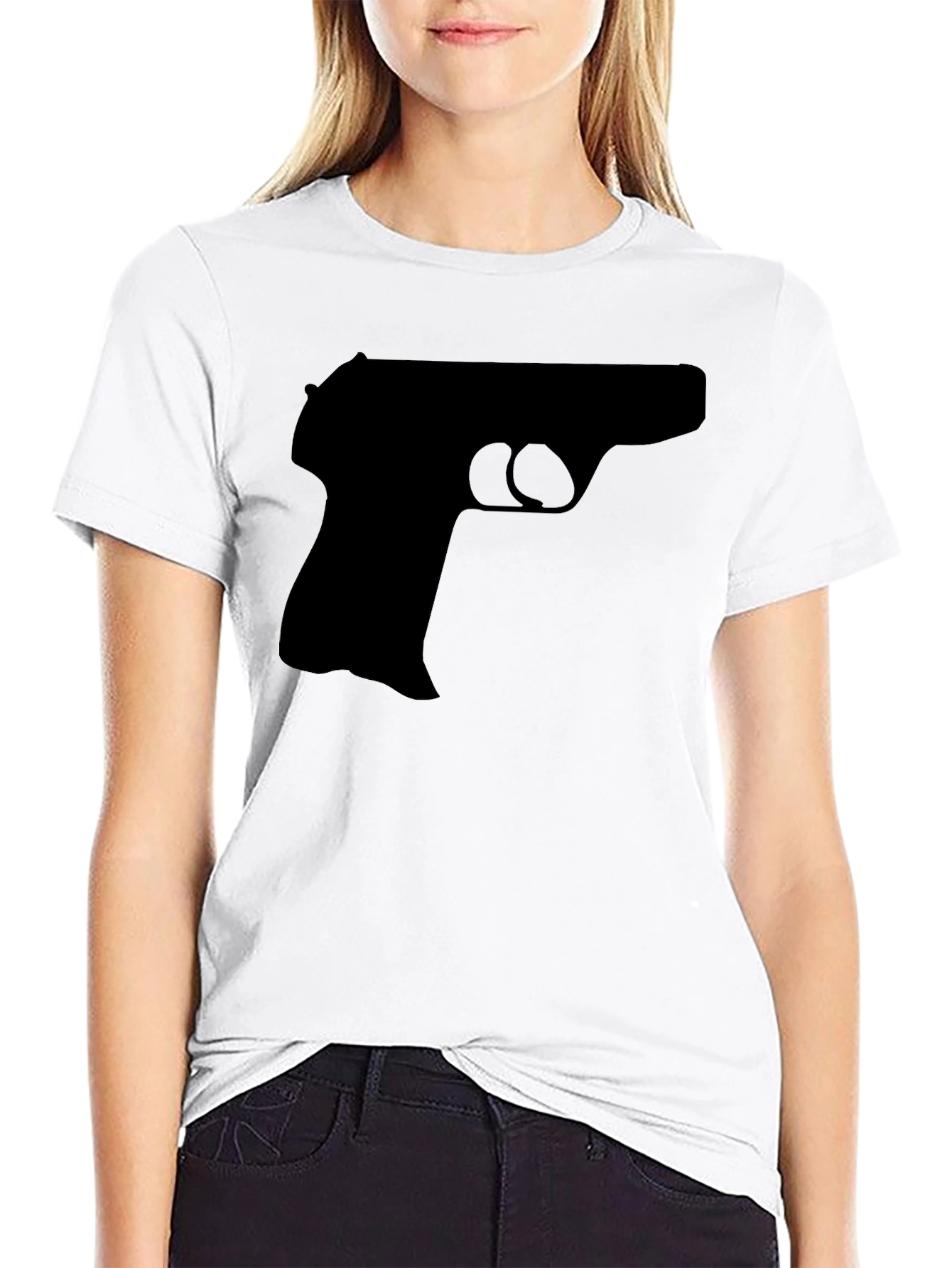 Black Gun Graphic Tee - Bold Statement