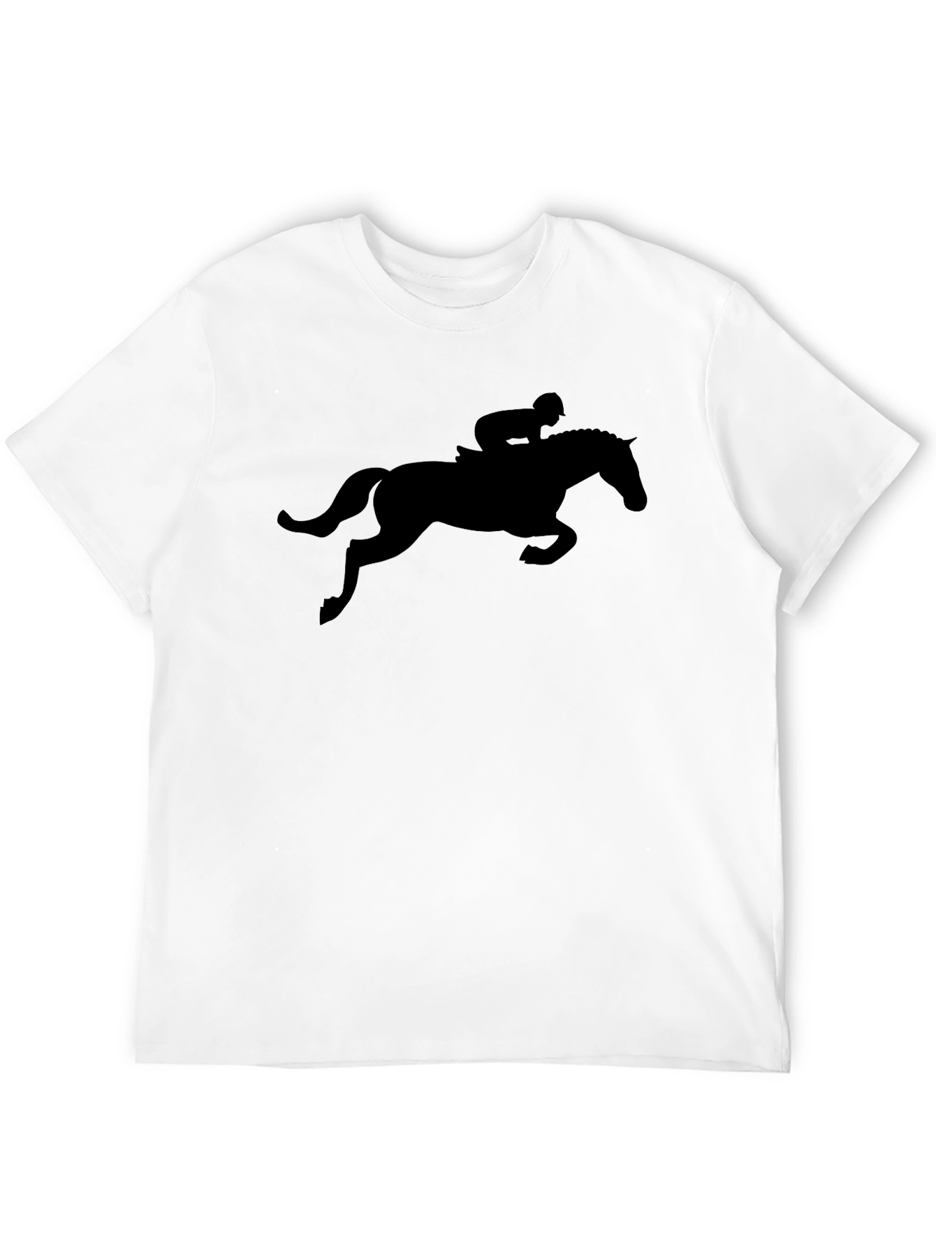 Black Horse Rider Silhouette T-Shirt