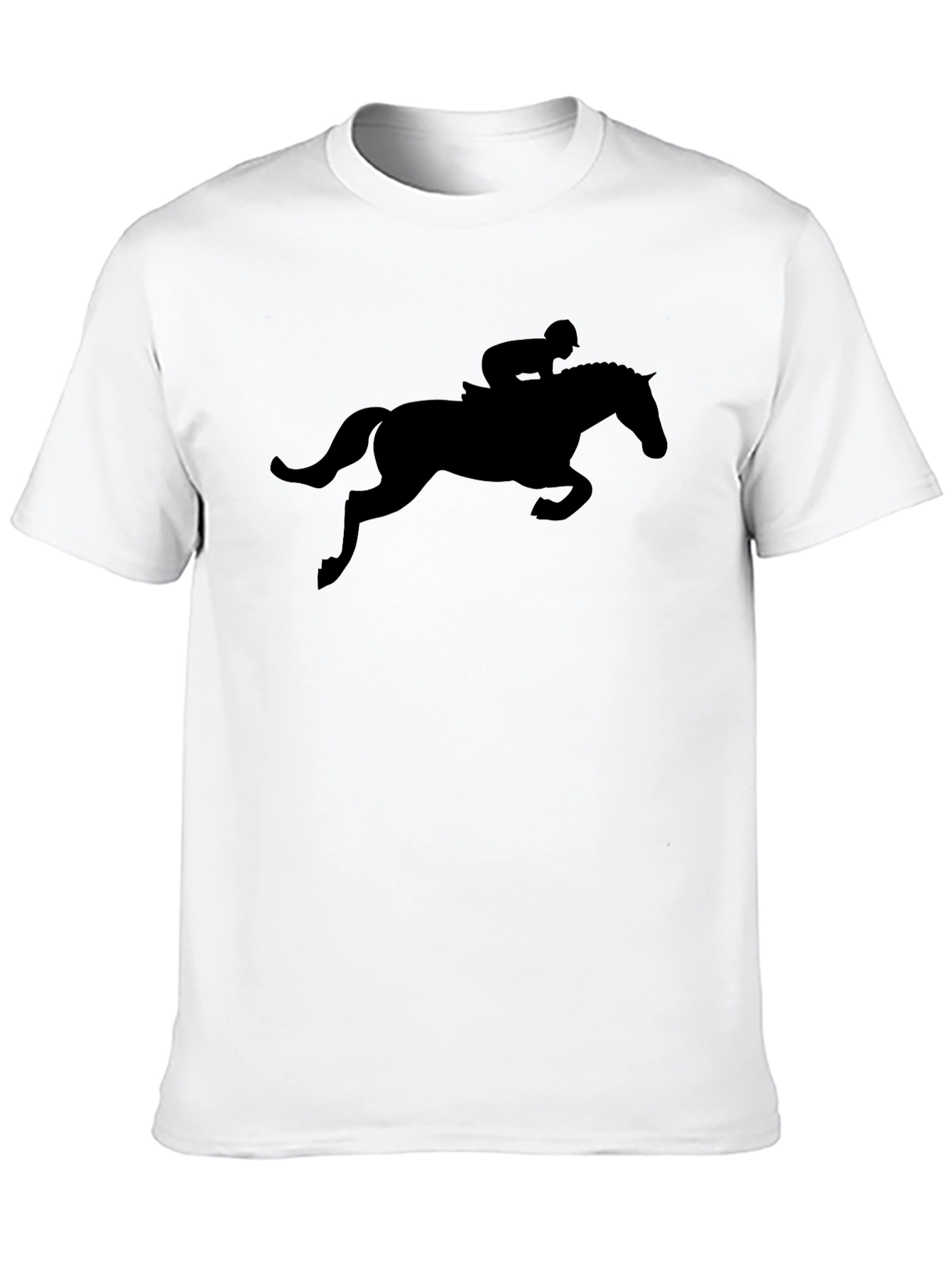 Black Horse Rider Silhouette T-Shirt