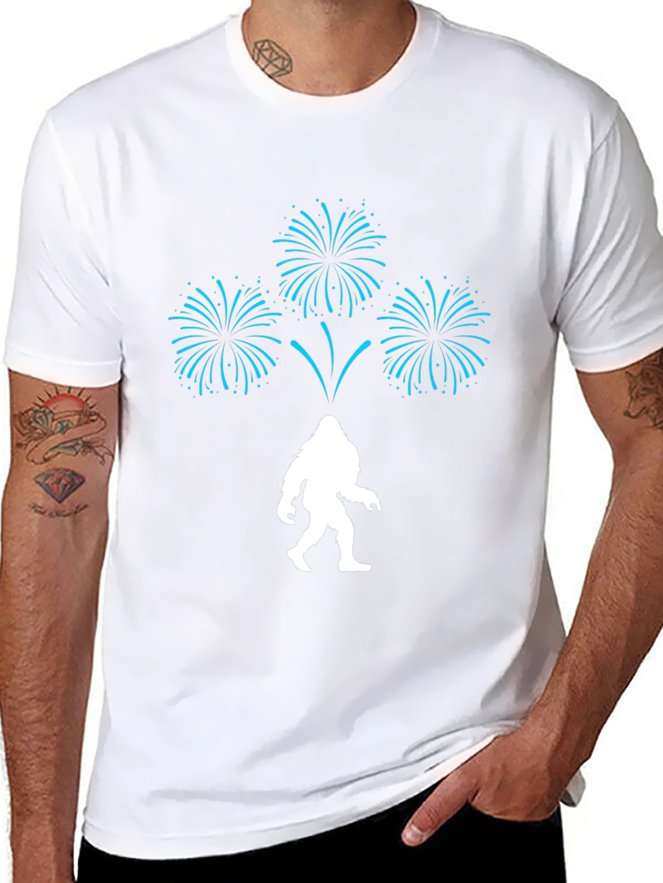Bigfoot Fireworks Graphic Tee - Black