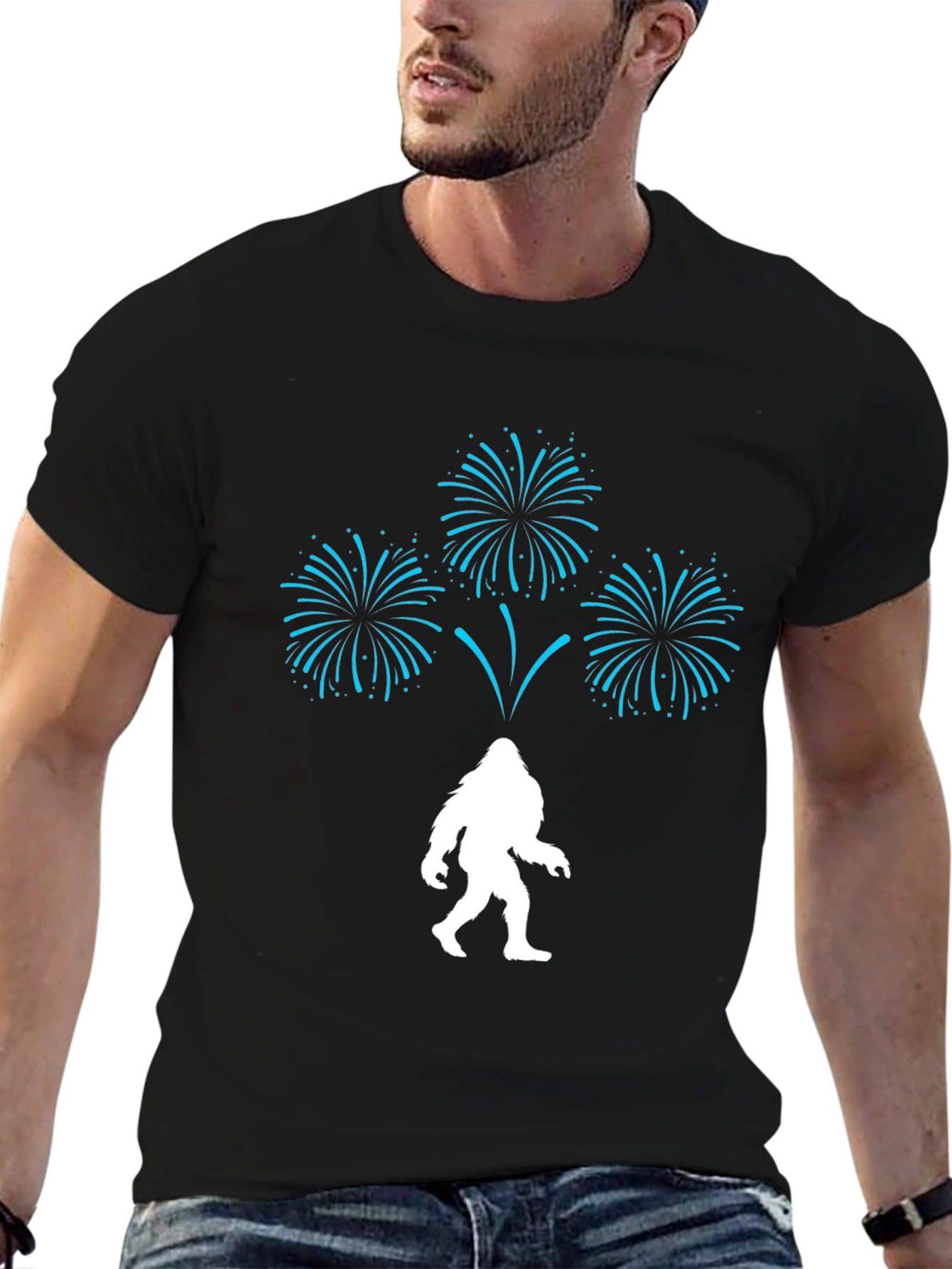 Bigfoot Fireworks Graphic Tee - Black