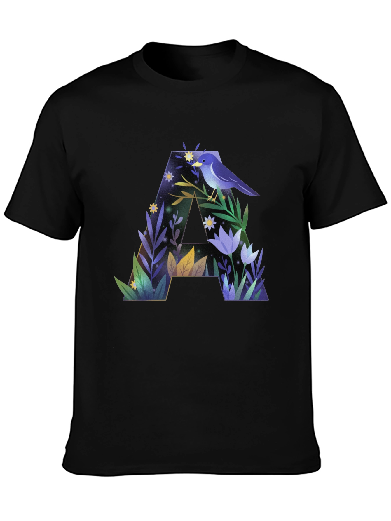Botanical A Letter Graphic T-Shirt