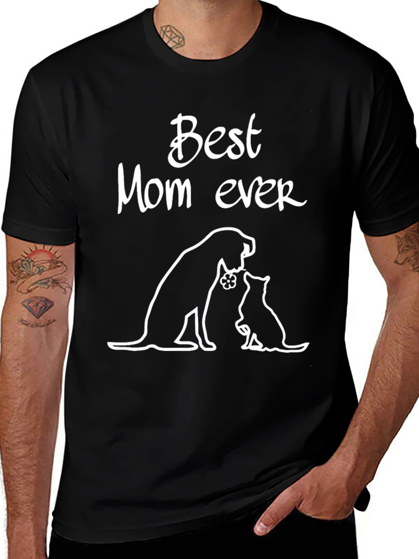 Best Mom Ever Pet T-Shirt - Dog & Cat Lover Tee