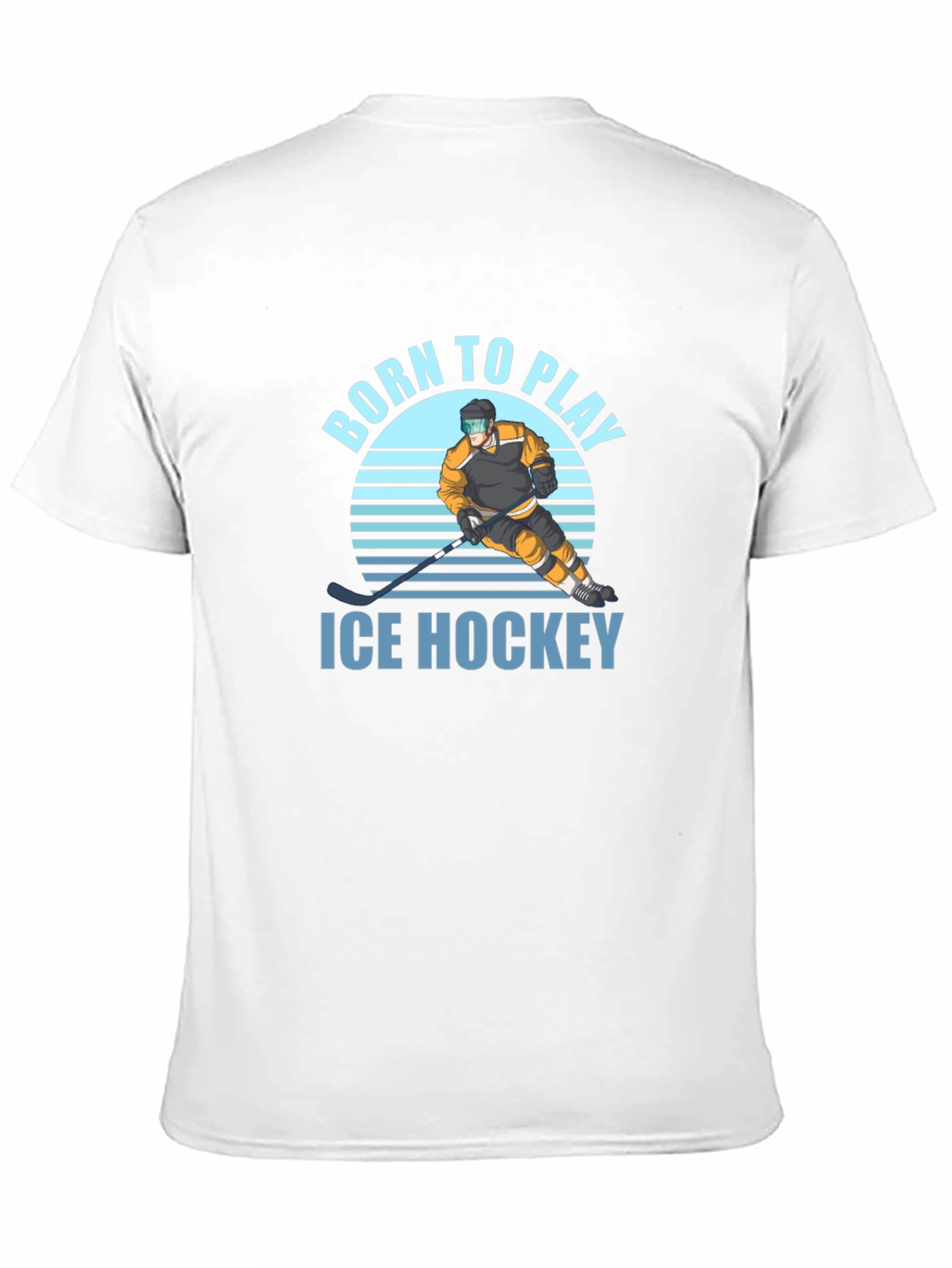 Born to Play Ice Hockey Black T-Shirt