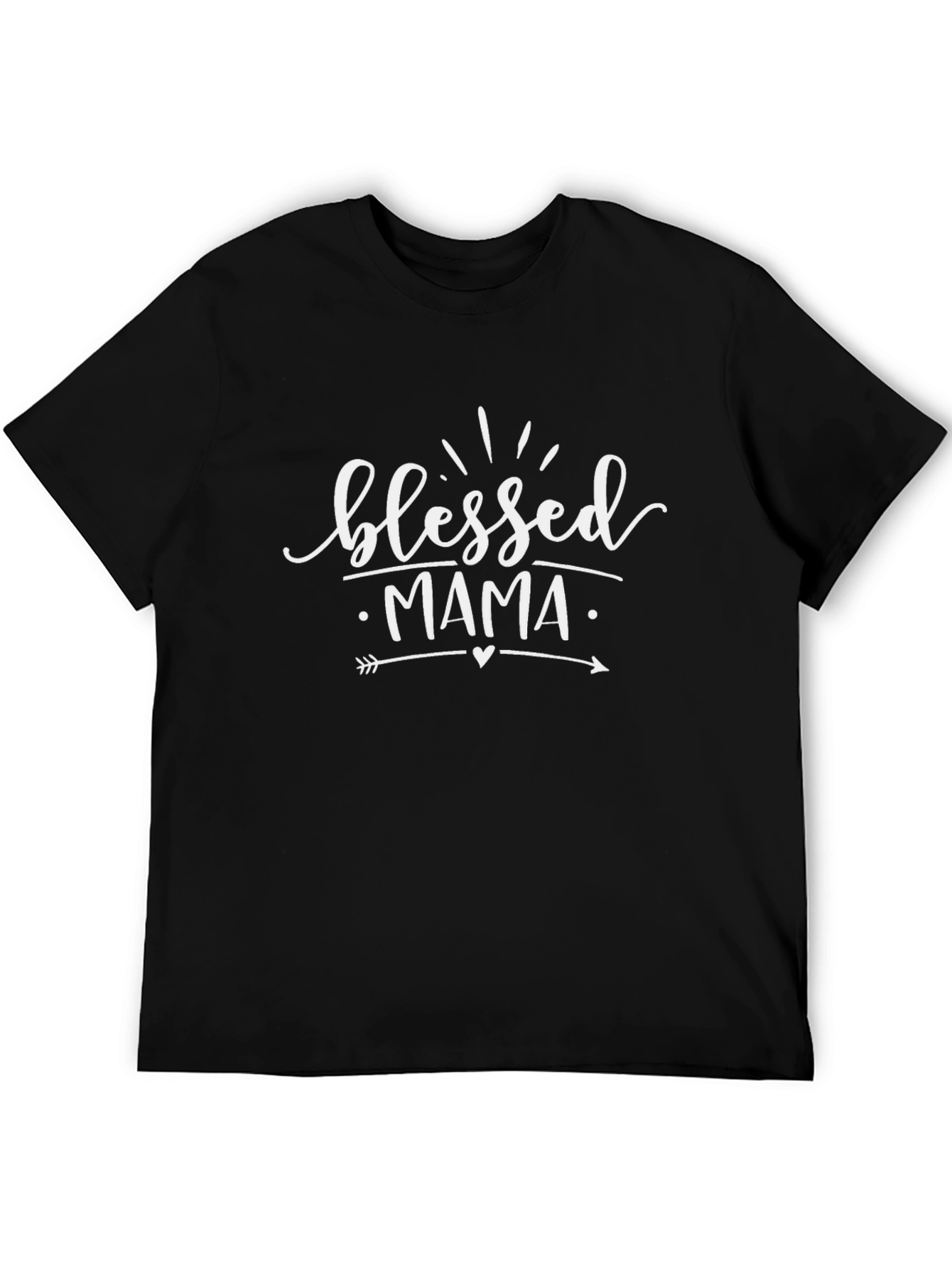 Blessed Mama Graphic Tee - Black