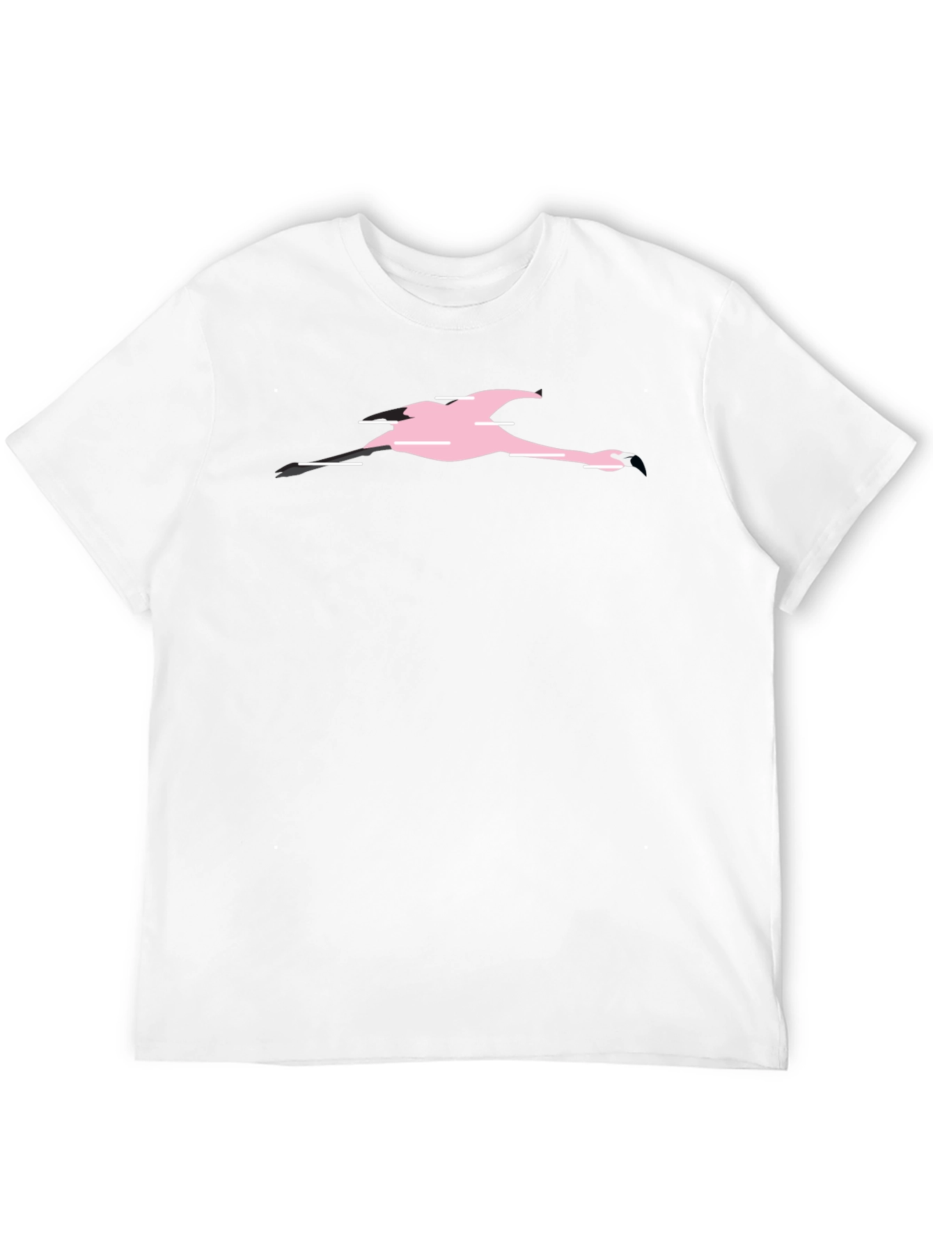 Black T-Shirt with Pink Flamingo Graphic