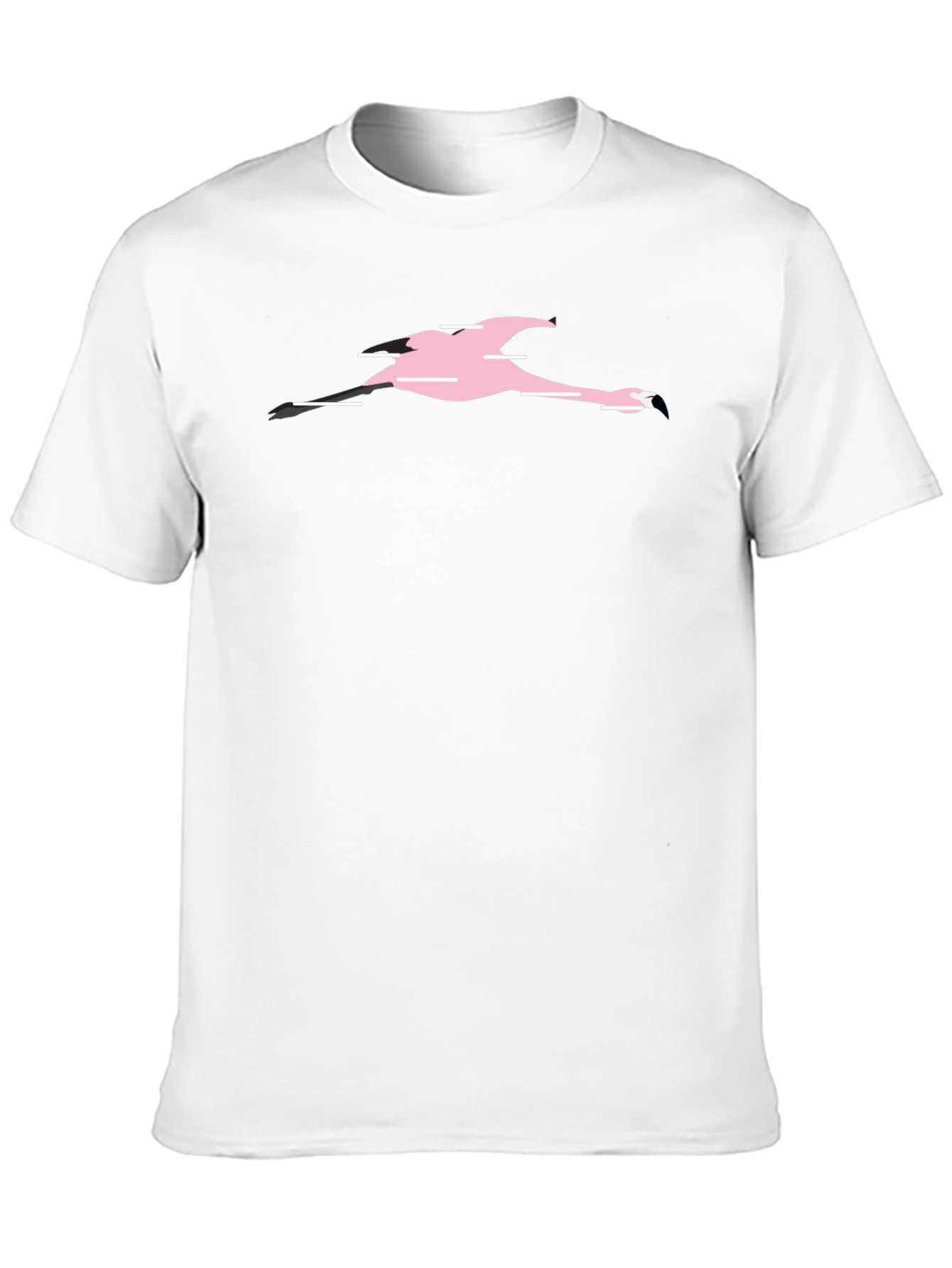 Black T-Shirt with Pink Flamingo Graphic