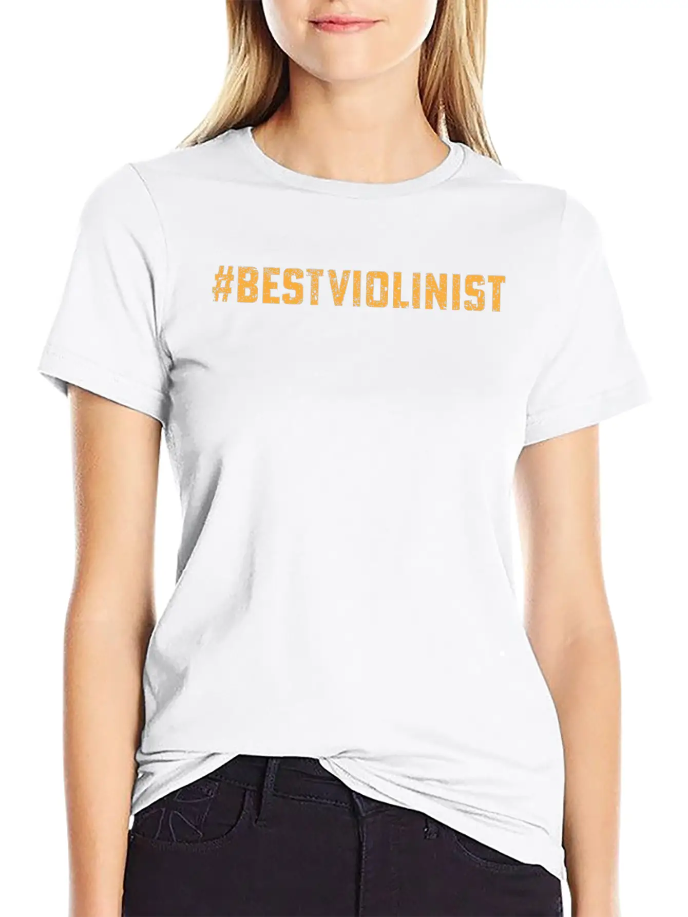 #BestViolinist Violin Player Musician Violinist Vi Unisex Casual T-Shirt – Clean Design For Daily Comfort