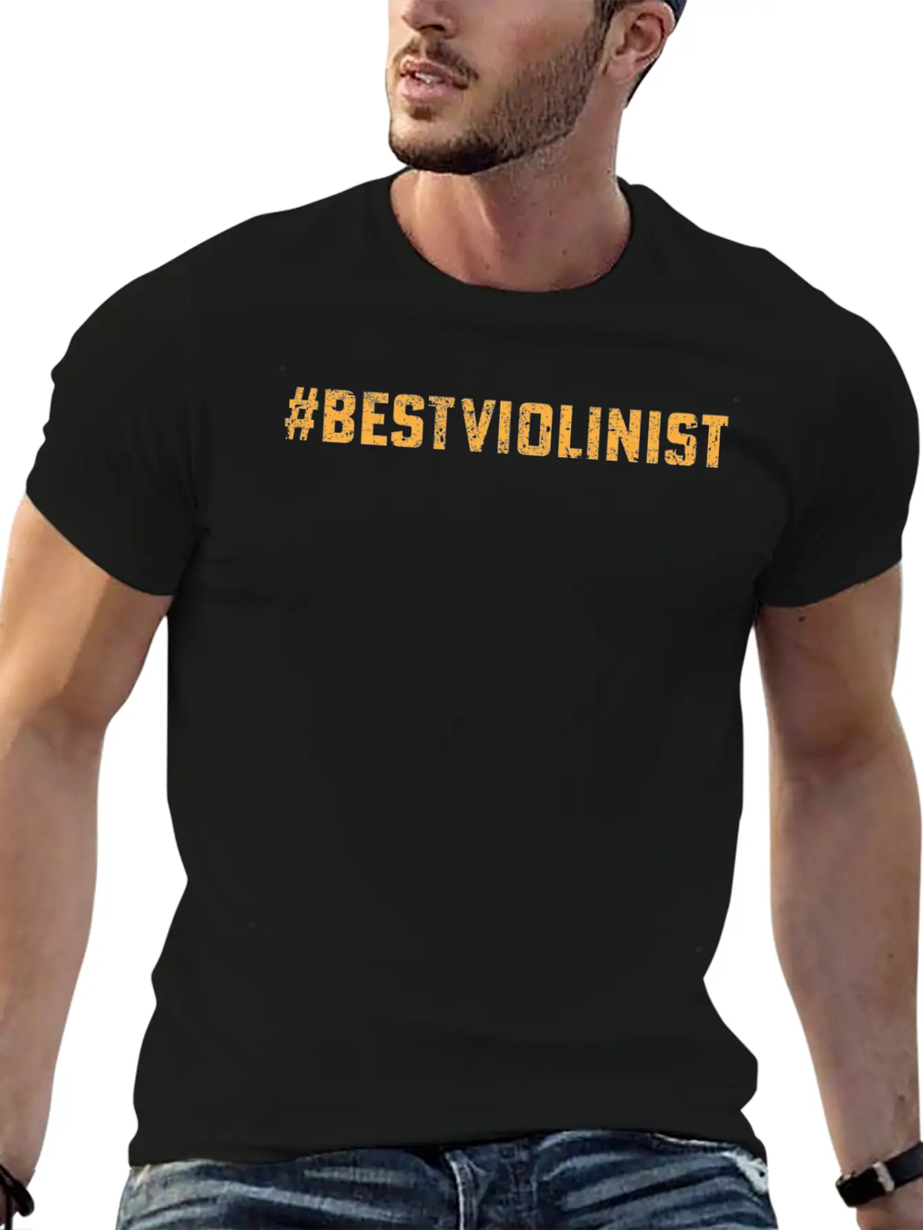 #BestViolinist Violin Player Musician Violinist Vi Unisex Casual T-Shirt – Clean Design For Daily Comfort