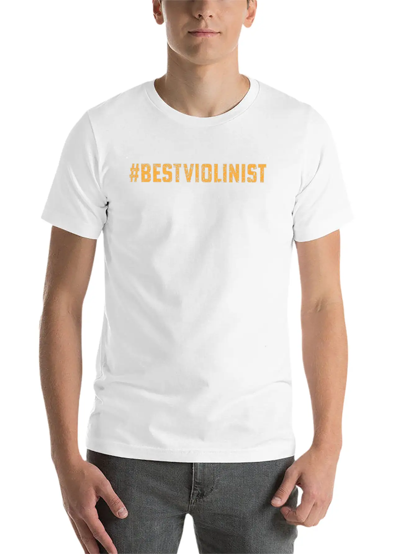 #BestViolinist Violin Player Musician Violinist Vi Unisex Casual T-Shirt – Clean Design For Daily Comfort