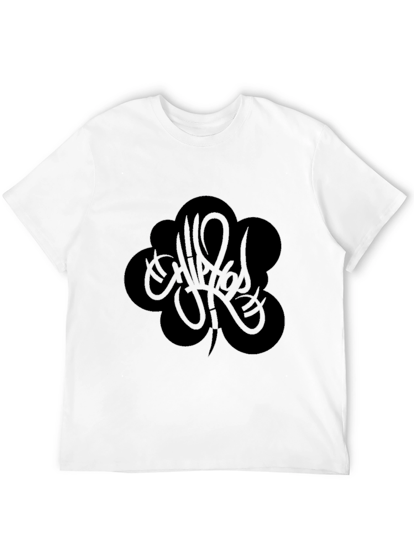 Black Graphic Tee - Unique Tattoo Style Design