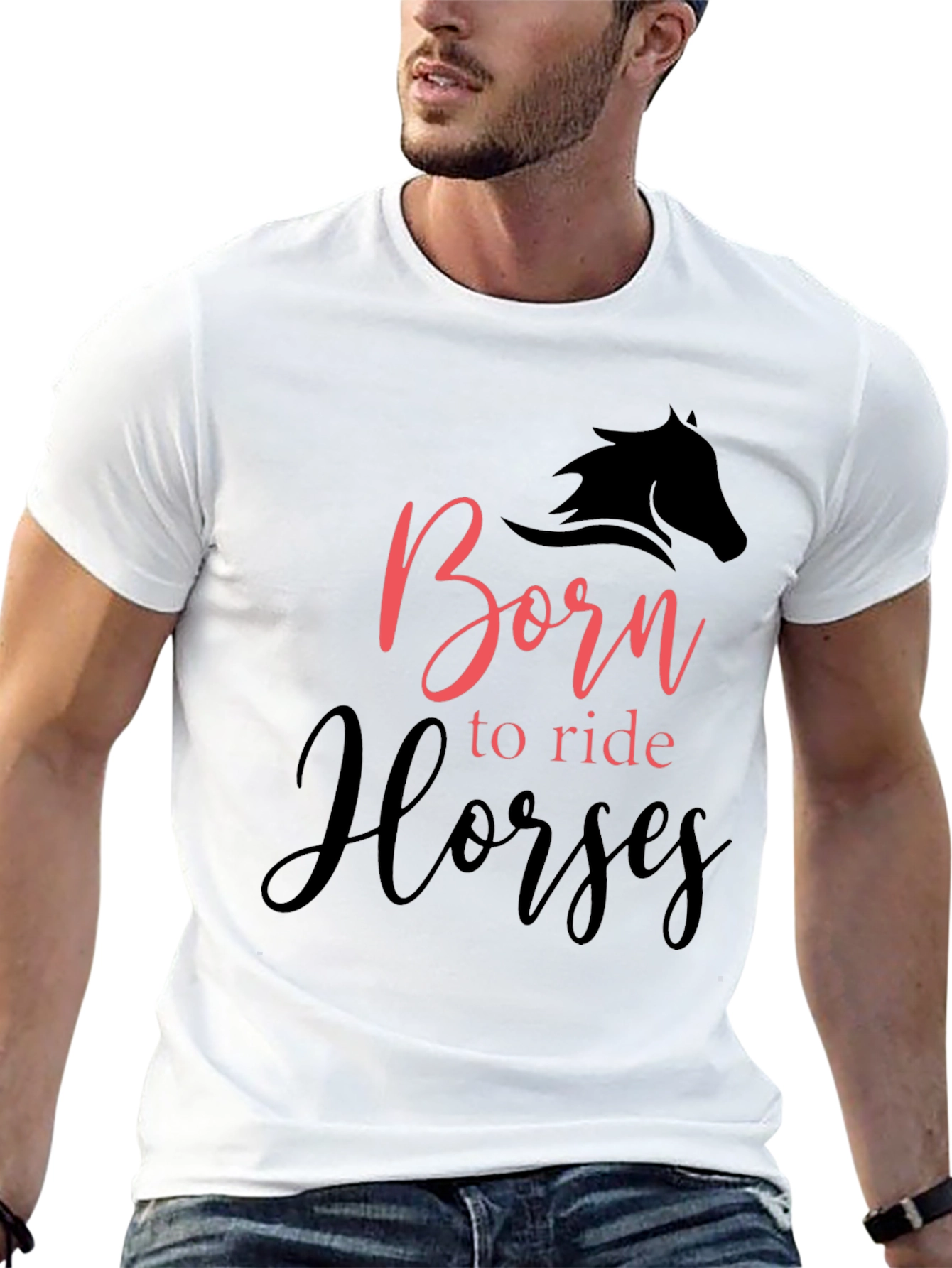 Born to Ride Horses Black T-Shirt