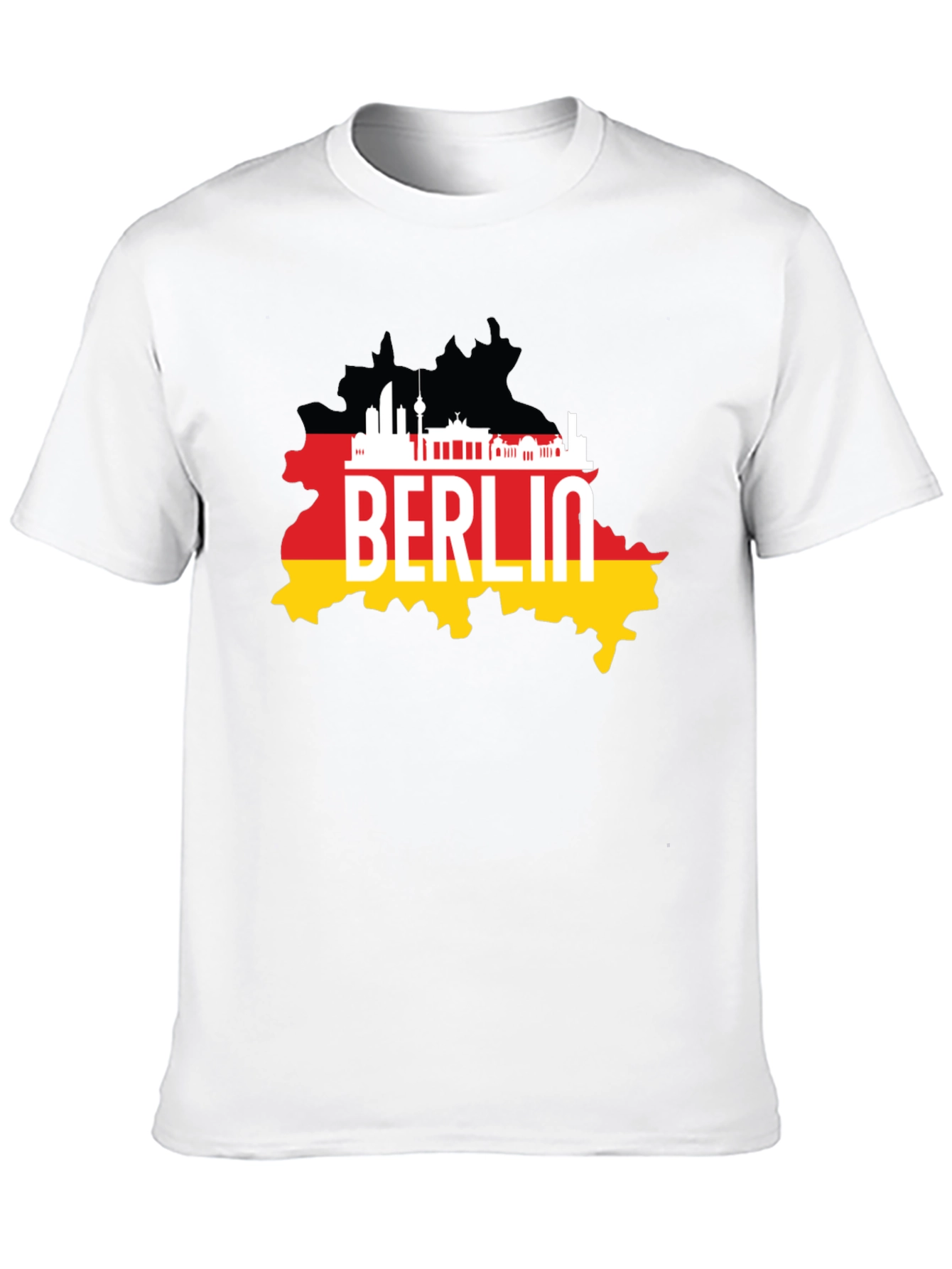 Berlin Germany Map Black T-Shirt