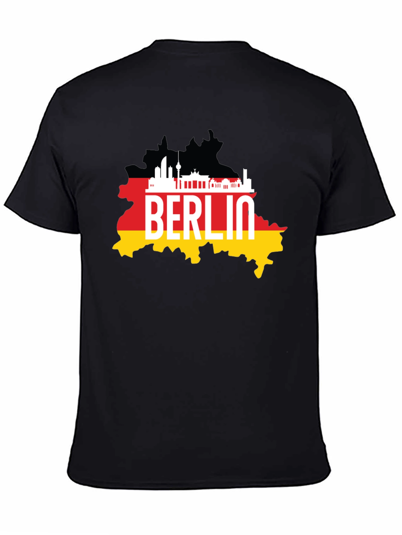 Berlin Germany Map Black T-Shirt