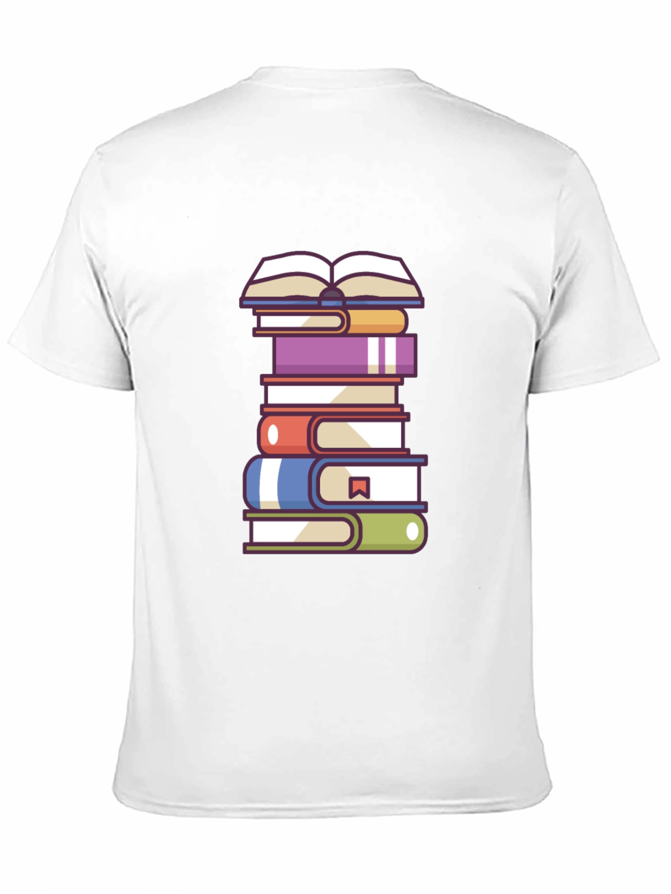 Book Lovers T-Shirt - Stacked Books Design