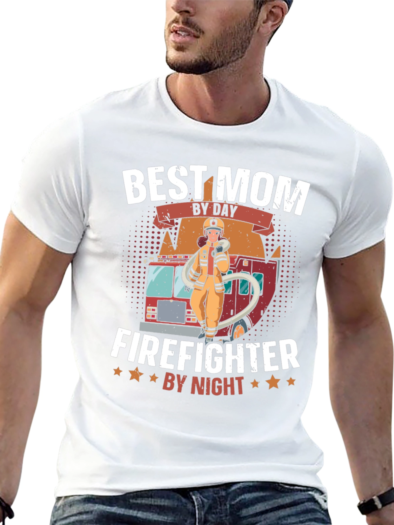 Best Mom Firefighter T-Shirt