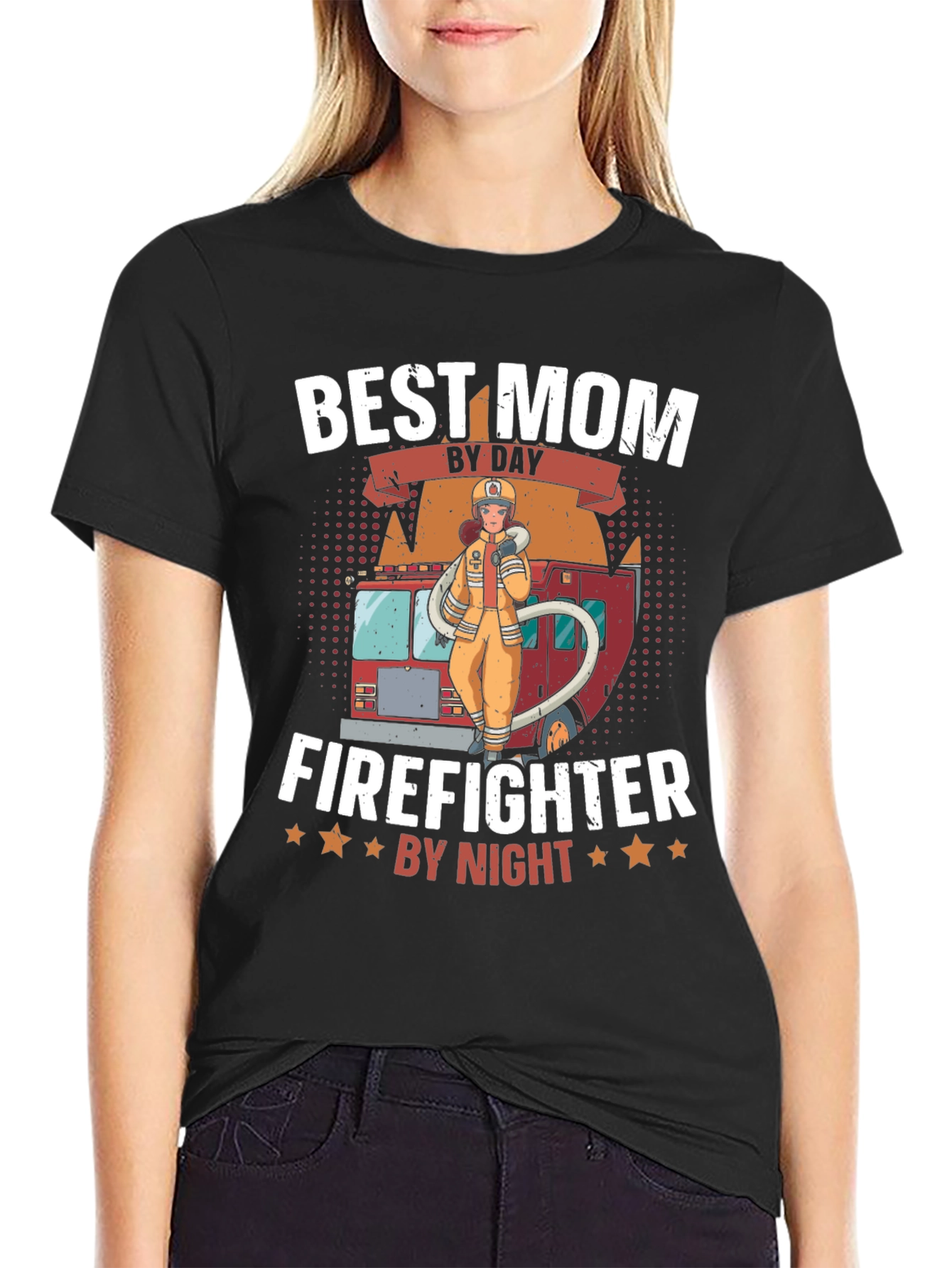 Best Mom Firefighter T-Shirt