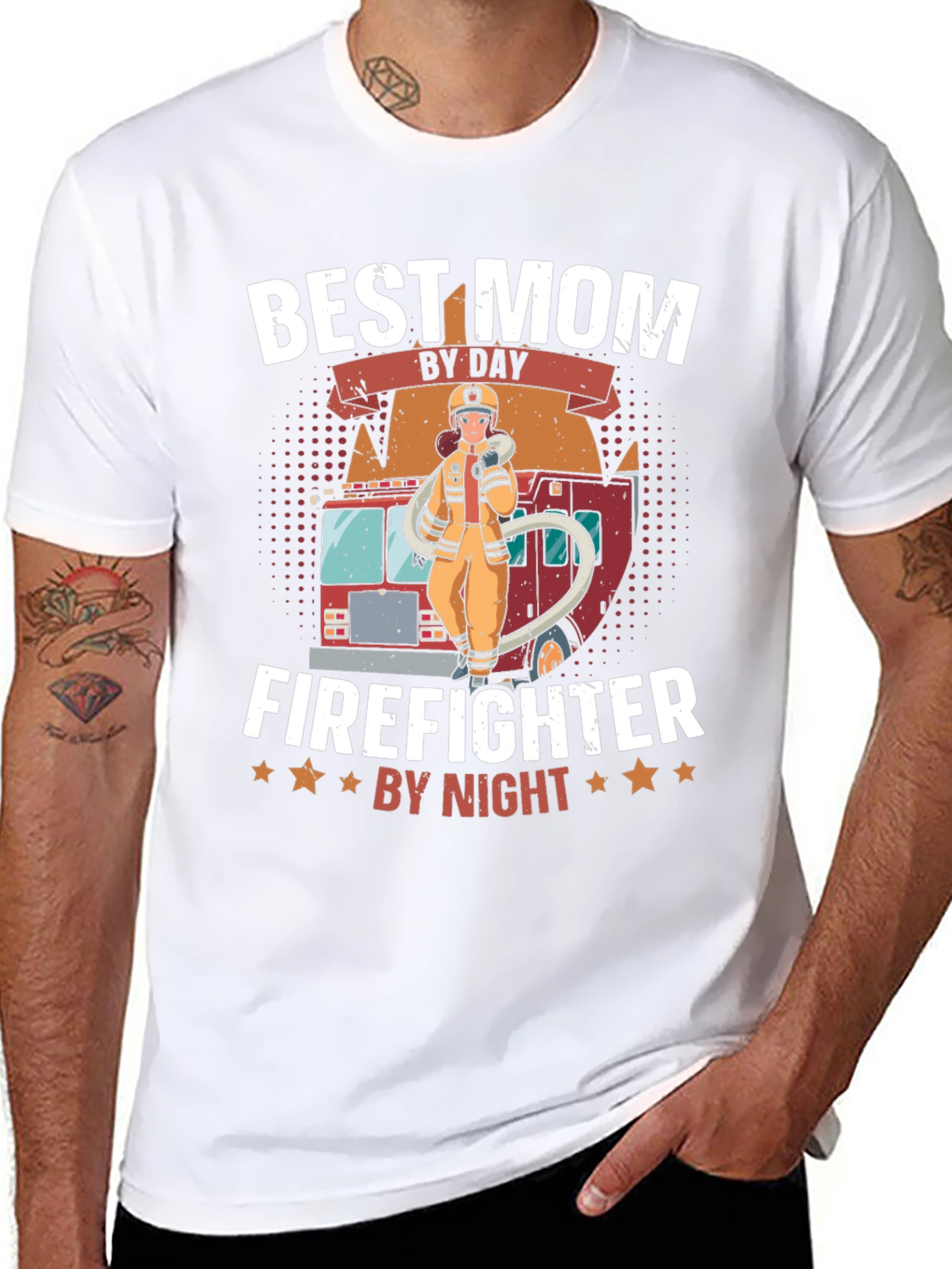 Best Mom Firefighter T-Shirt