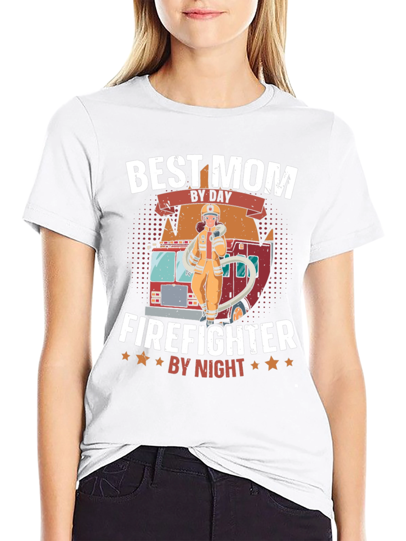 Best Mom Firefighter T-Shirt