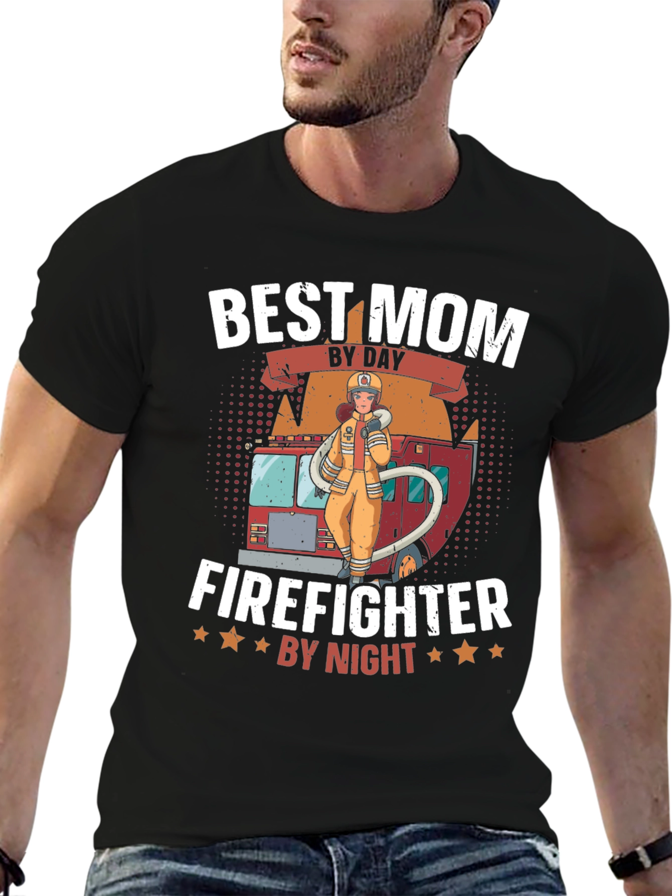Best Mom Firefighter T-Shirt